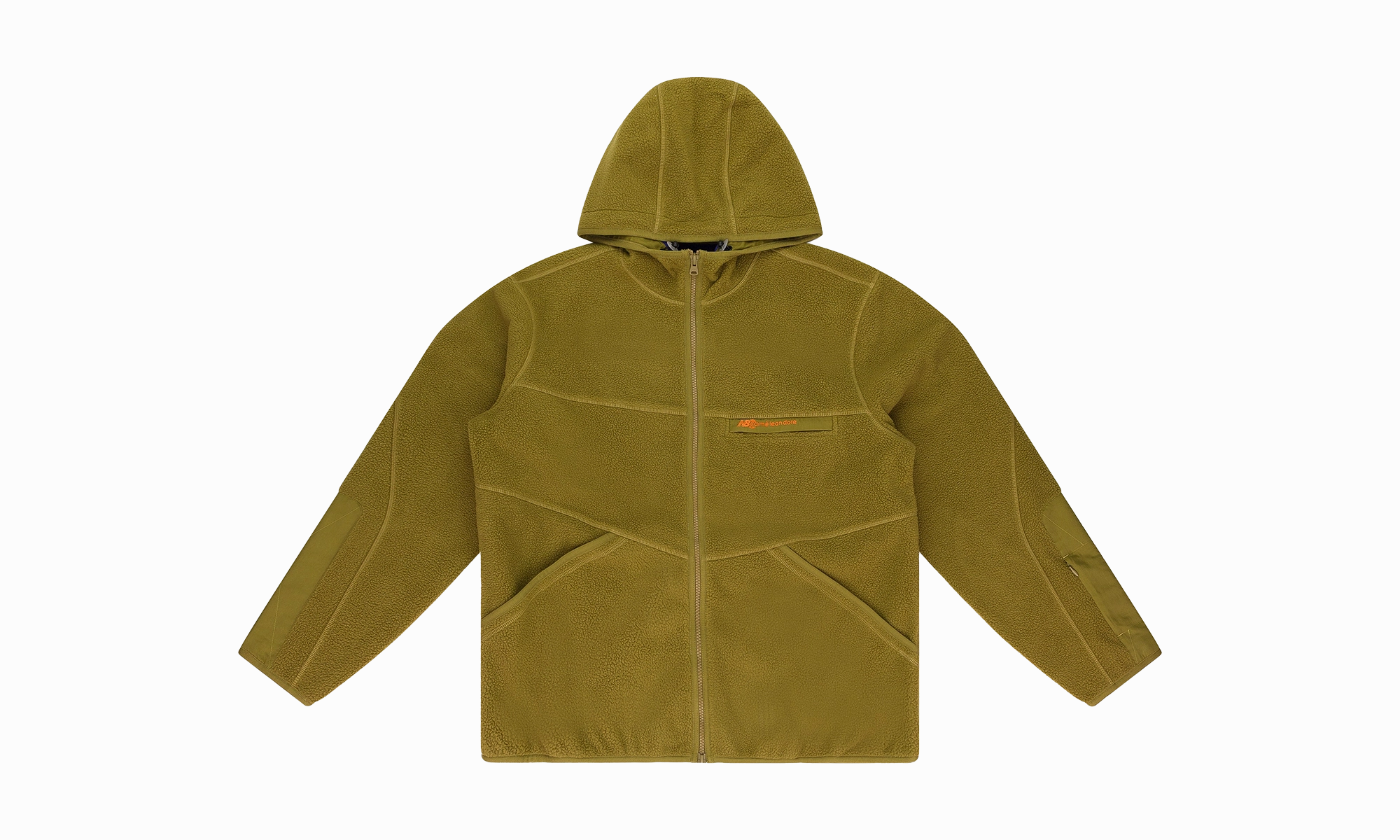 NEW BALANCE FULL-ZIP FLEECE HOODIE "BROWN"