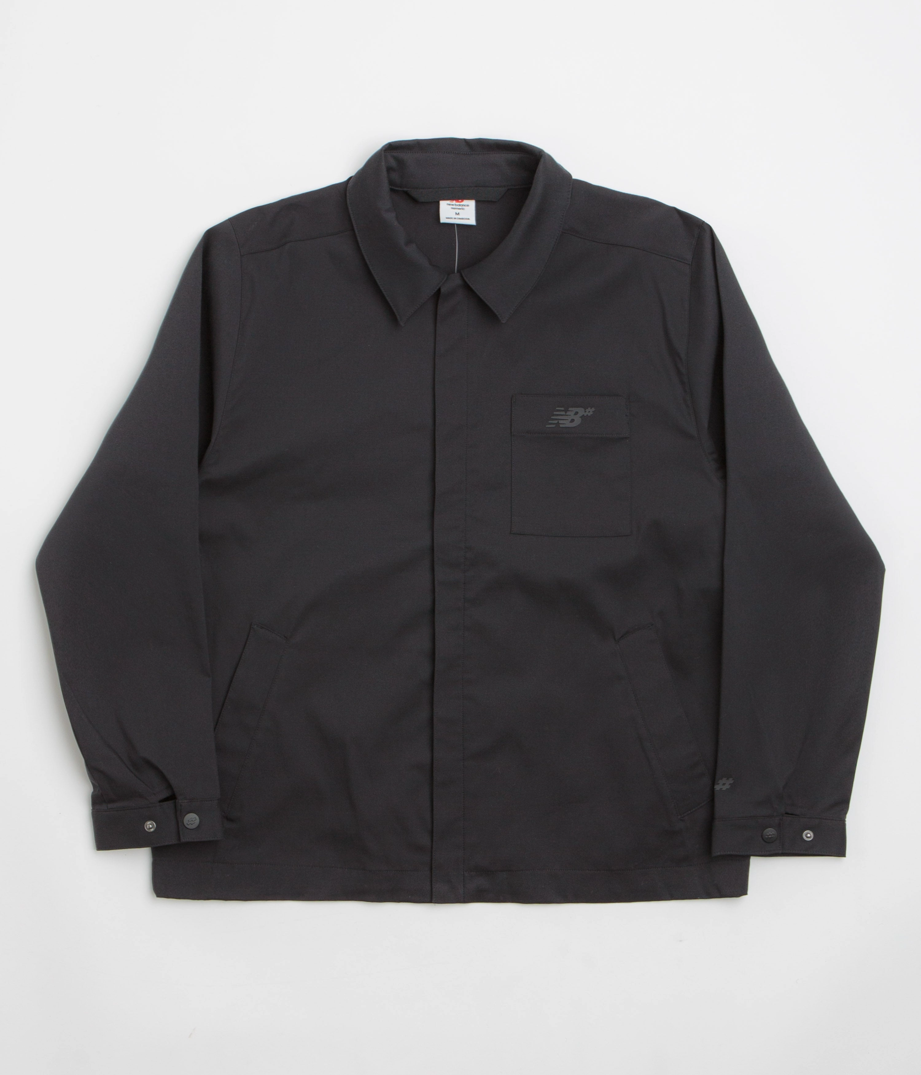 Snag Free Zippers Connection New Balance Numeric Coaches Twill Jacket - Black