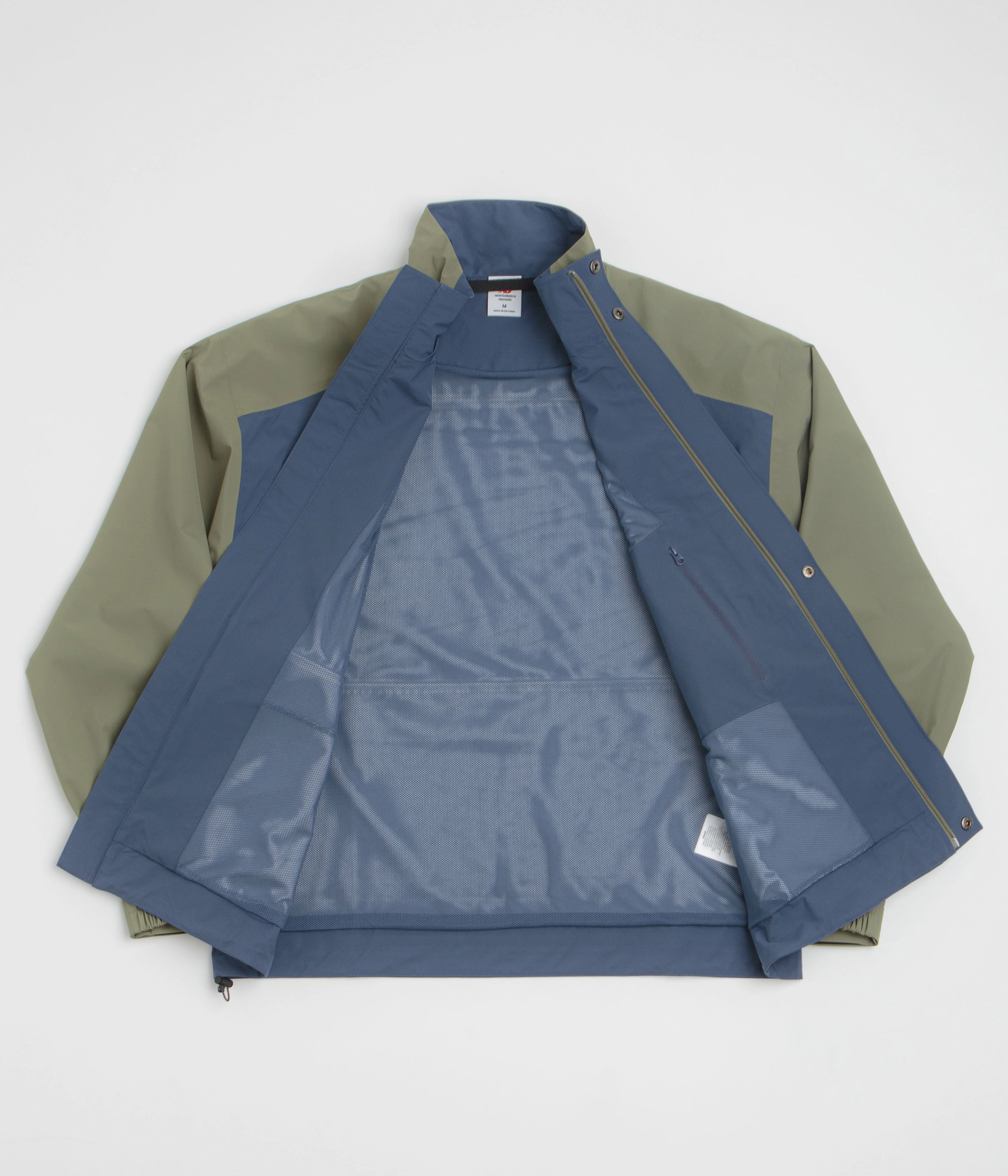 shopping Sports use New Balance Numeric Waterproof Jacket - Khaki / Blue