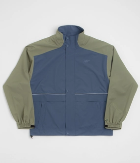 New Balance Numeric Waterproof Jacket - Khaki / Blue suitable for indoor activities