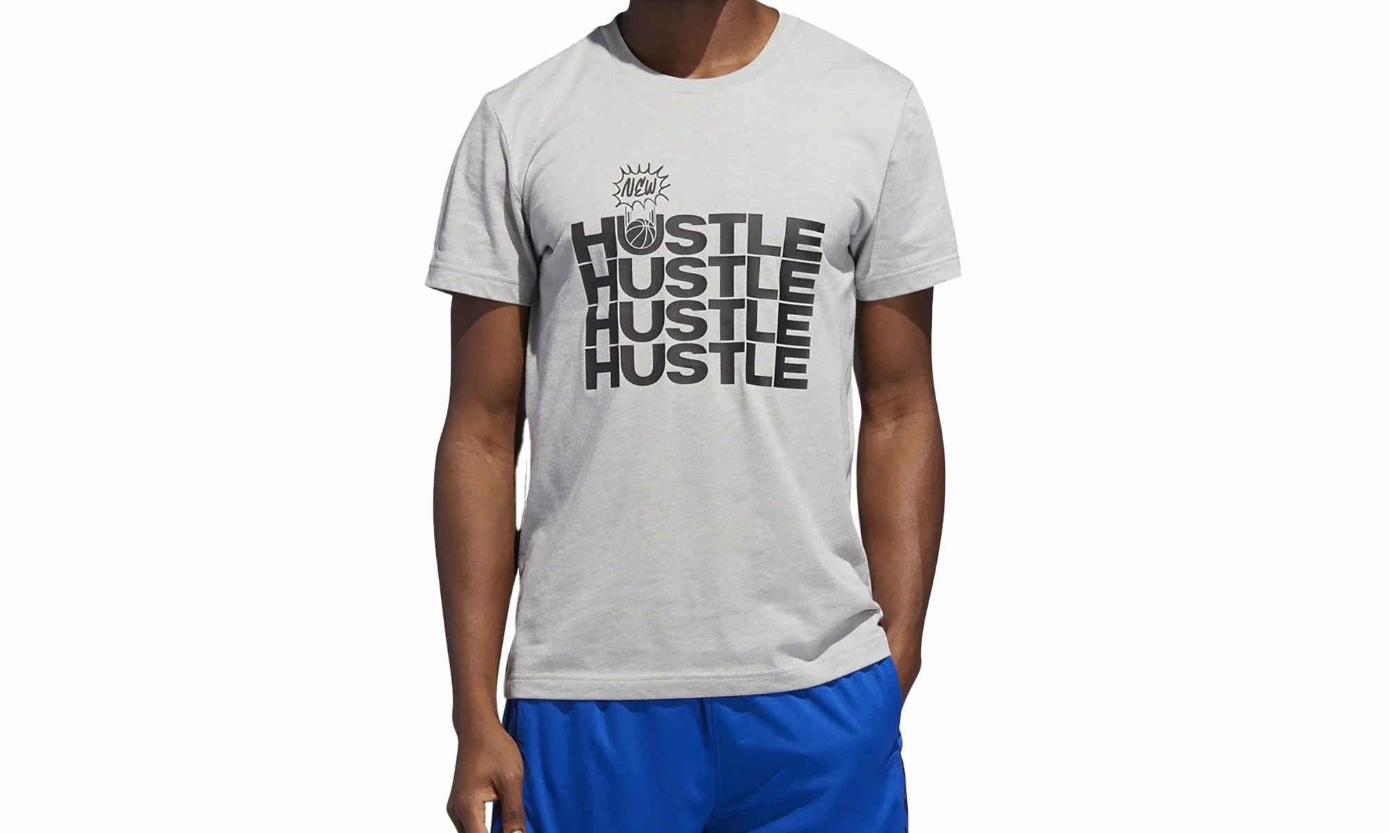 Winter Fit Day Glow New Hustle Graphic Tee "Grey"
