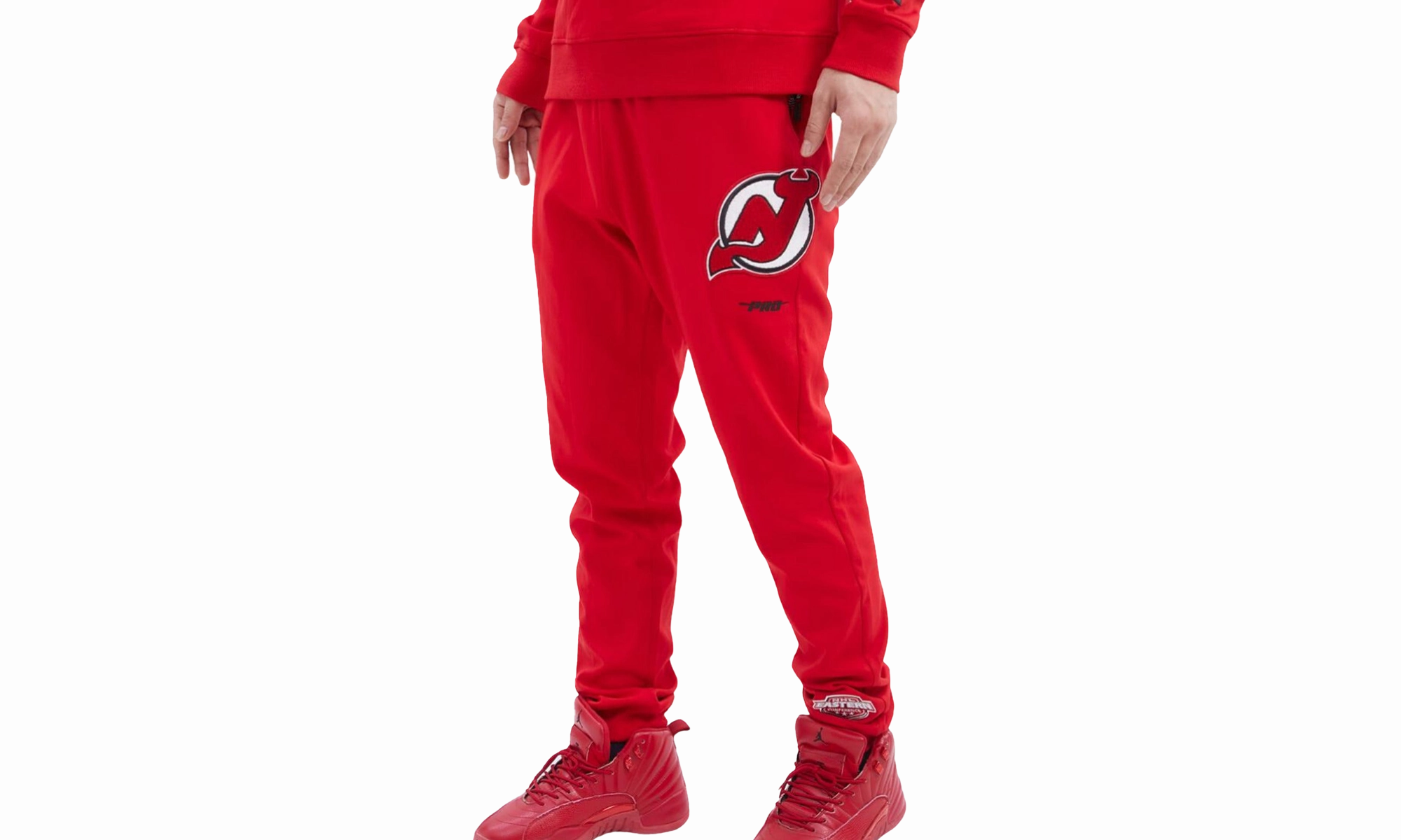 New Jersey Devils Classic Jogger Sweatpants Red "RED"