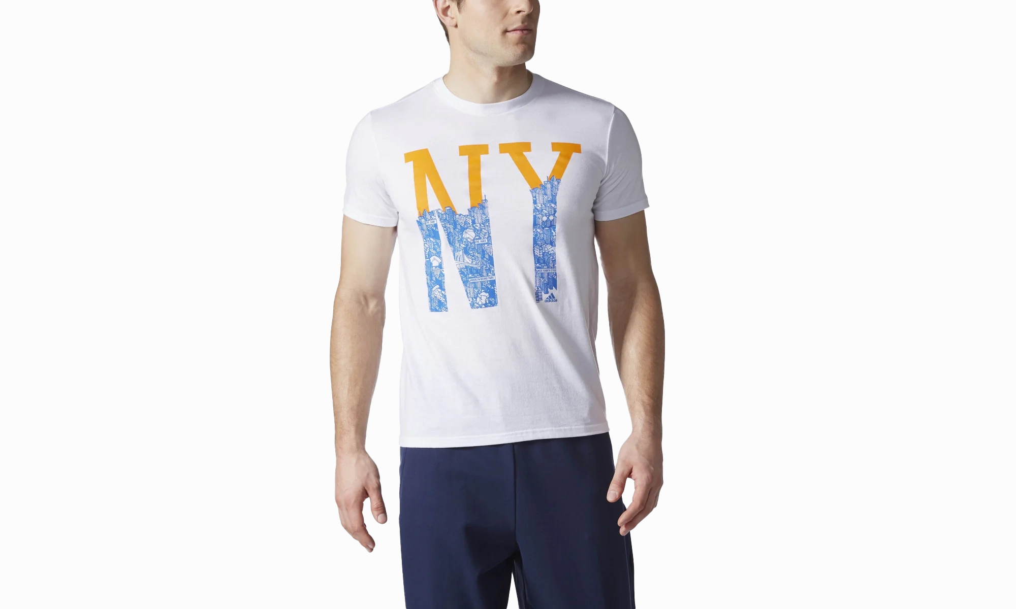 New York City Training T-Shirt "White / Orange / Satellite" Sport Ease