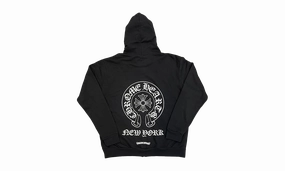 New York Horseshoe Zip-Up Hoodie "Black"