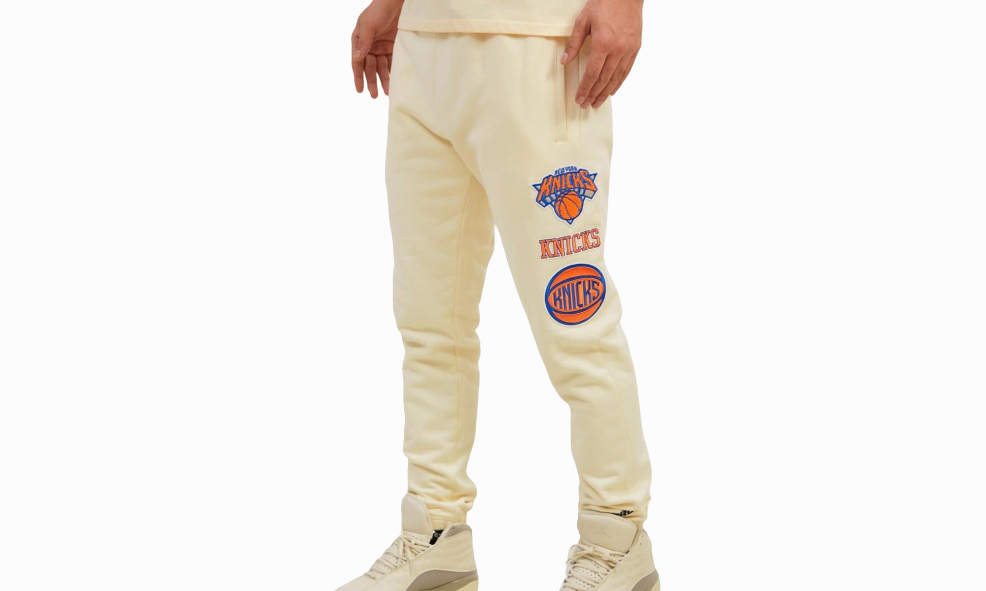 New York Knicks Retro Classic Eggshell Sweatpants "White"
