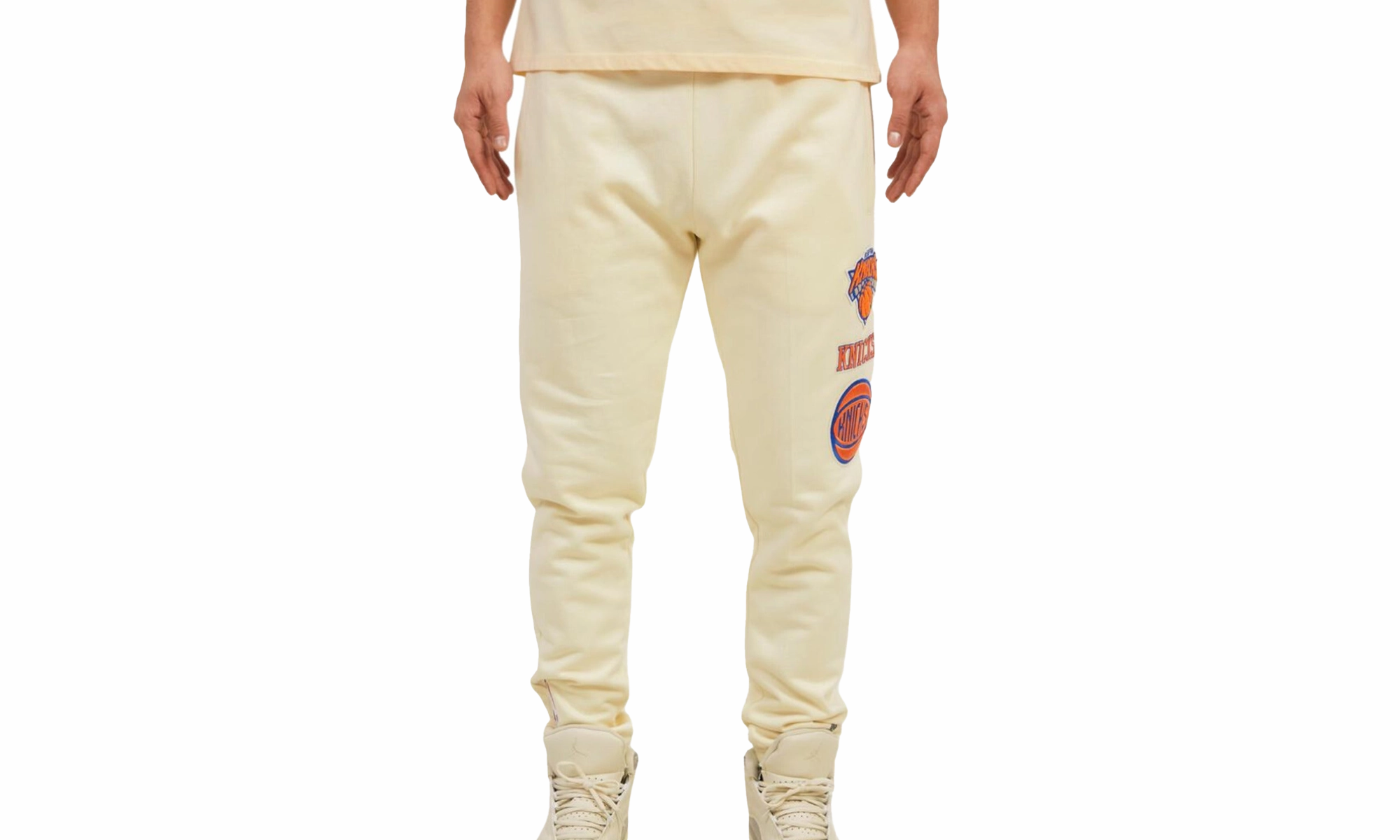 New York Knicks Retro Classic Eggshell Sweatpants "White"