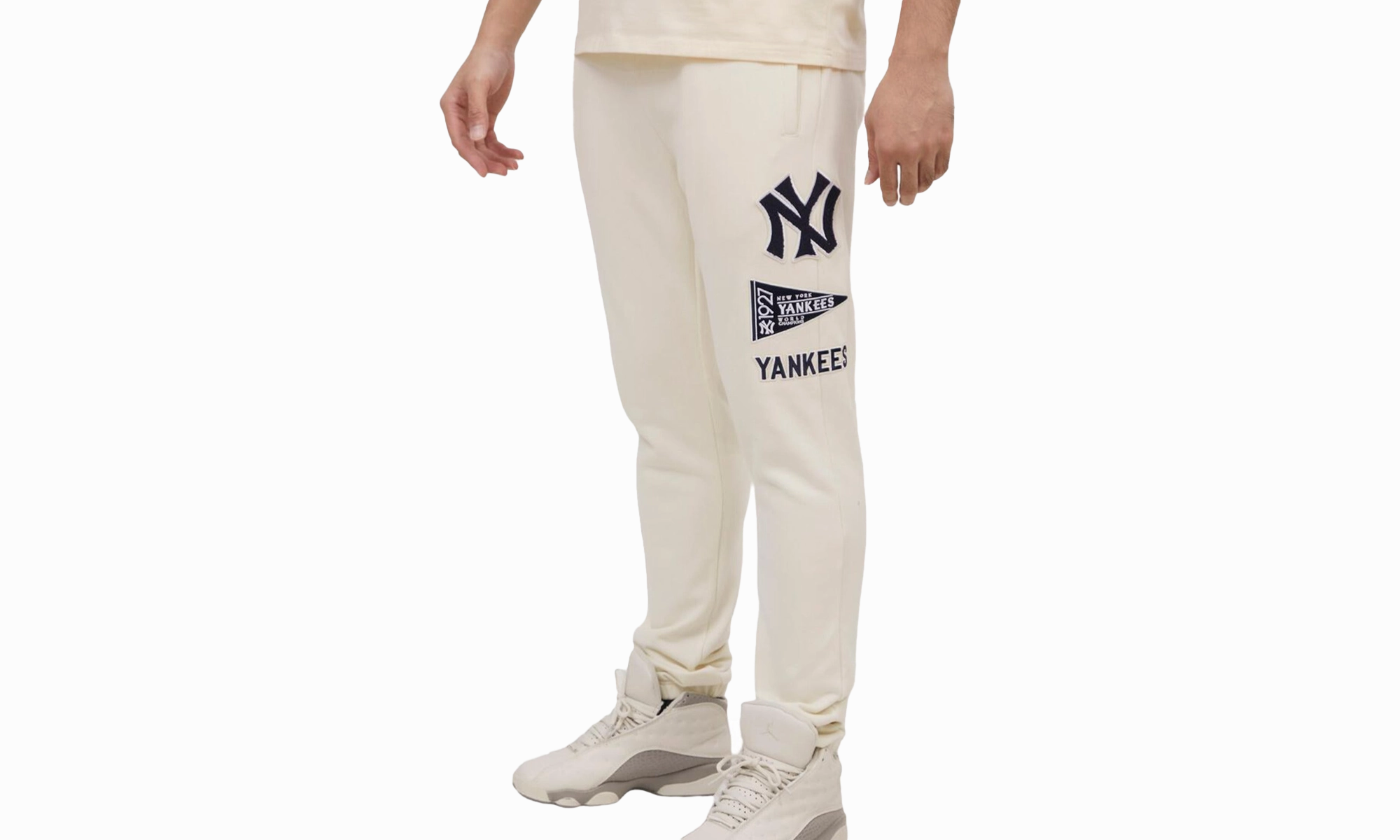 New York Yankees Retro Classic Eggshell Sweatpants "White"