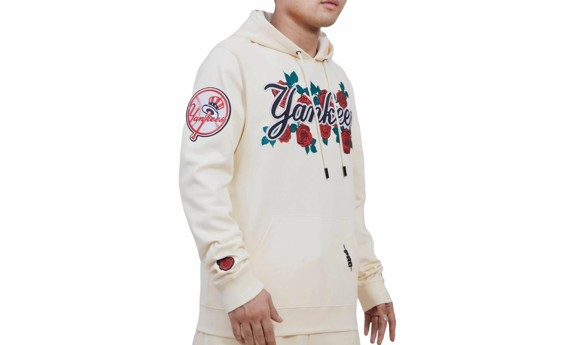 New York Yankees Roses Eggshell Hoodie "White"