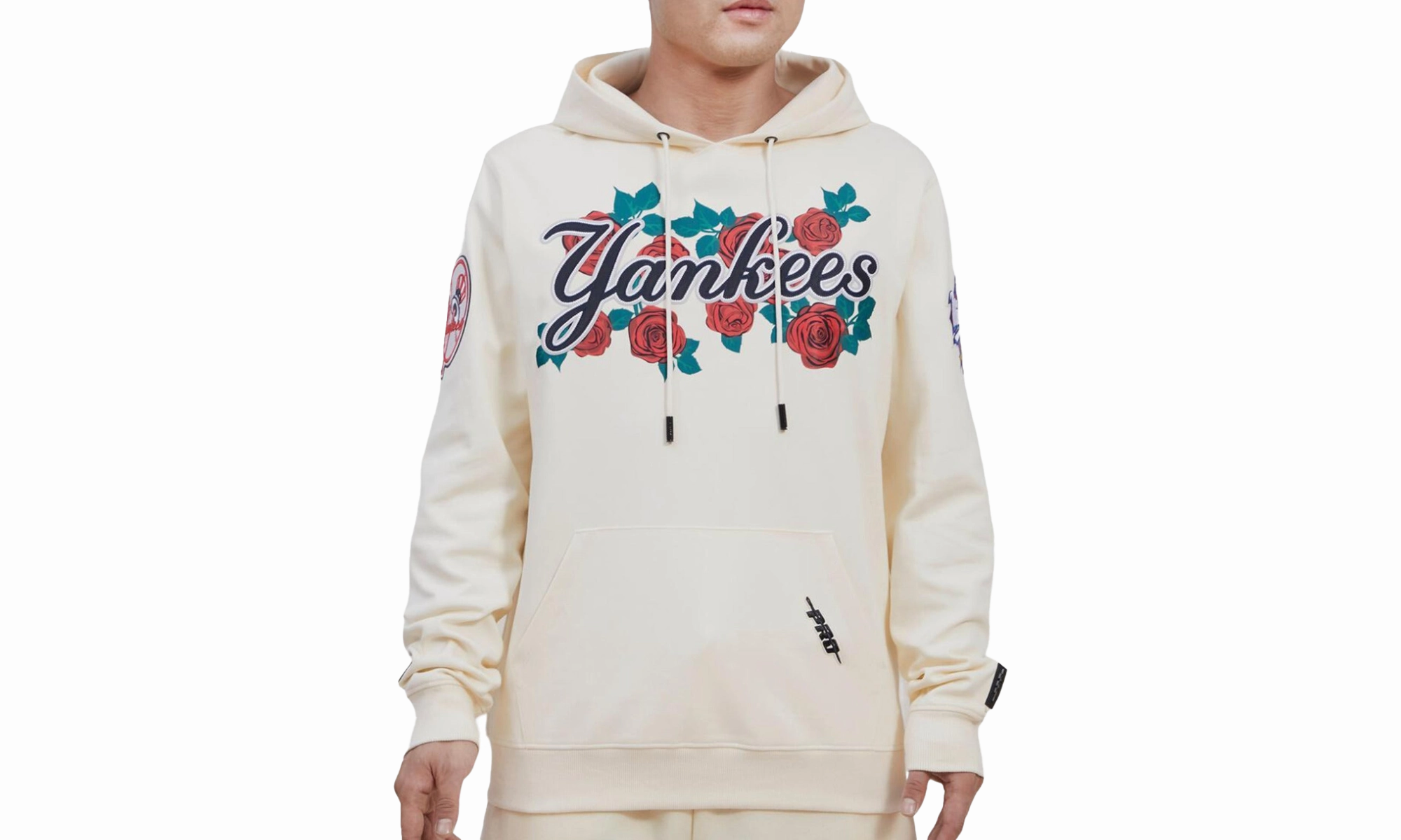 New York Yankees Roses Eggshell Hoodie "White"