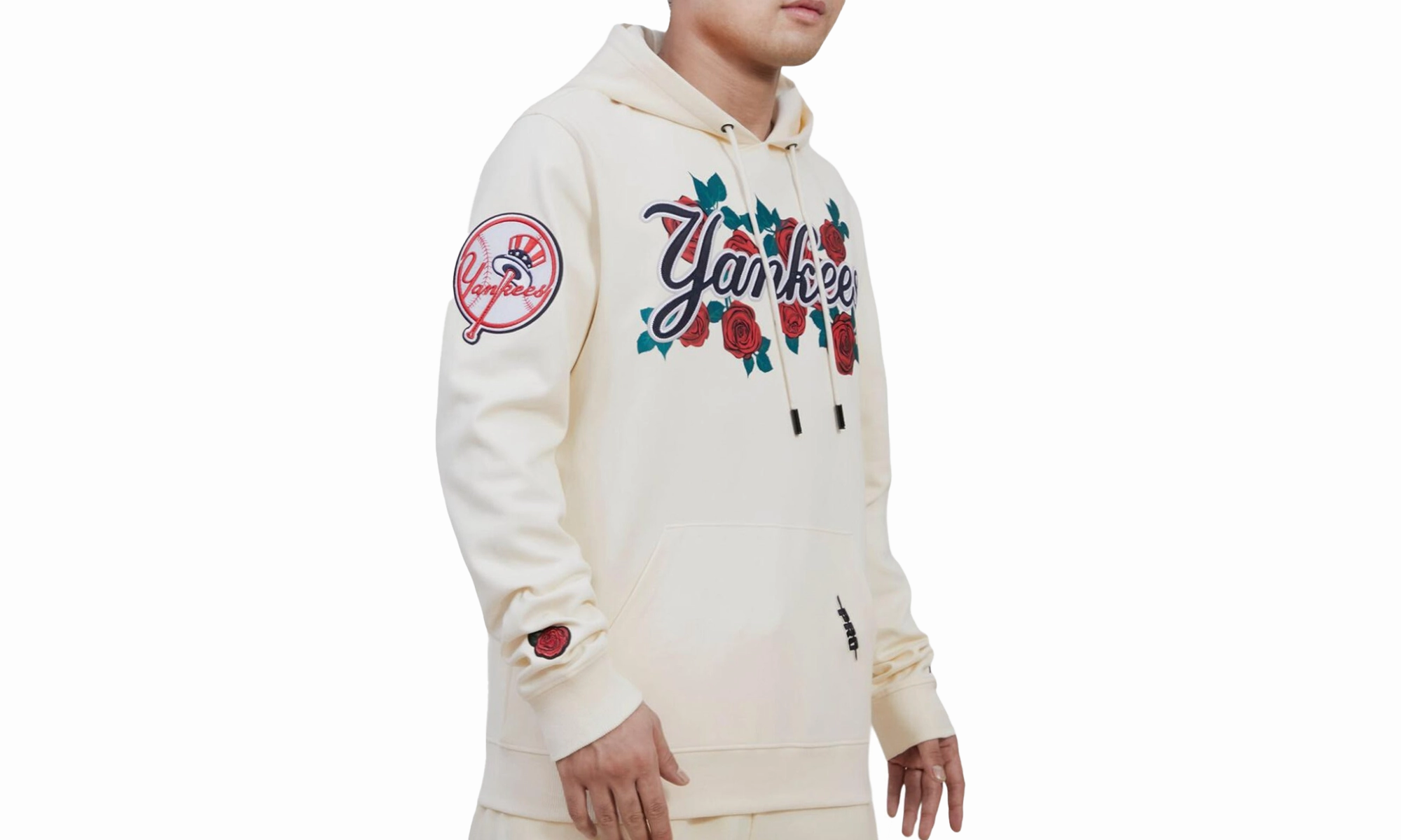 New York Yankees Roses Eggshell Hoodie "White"