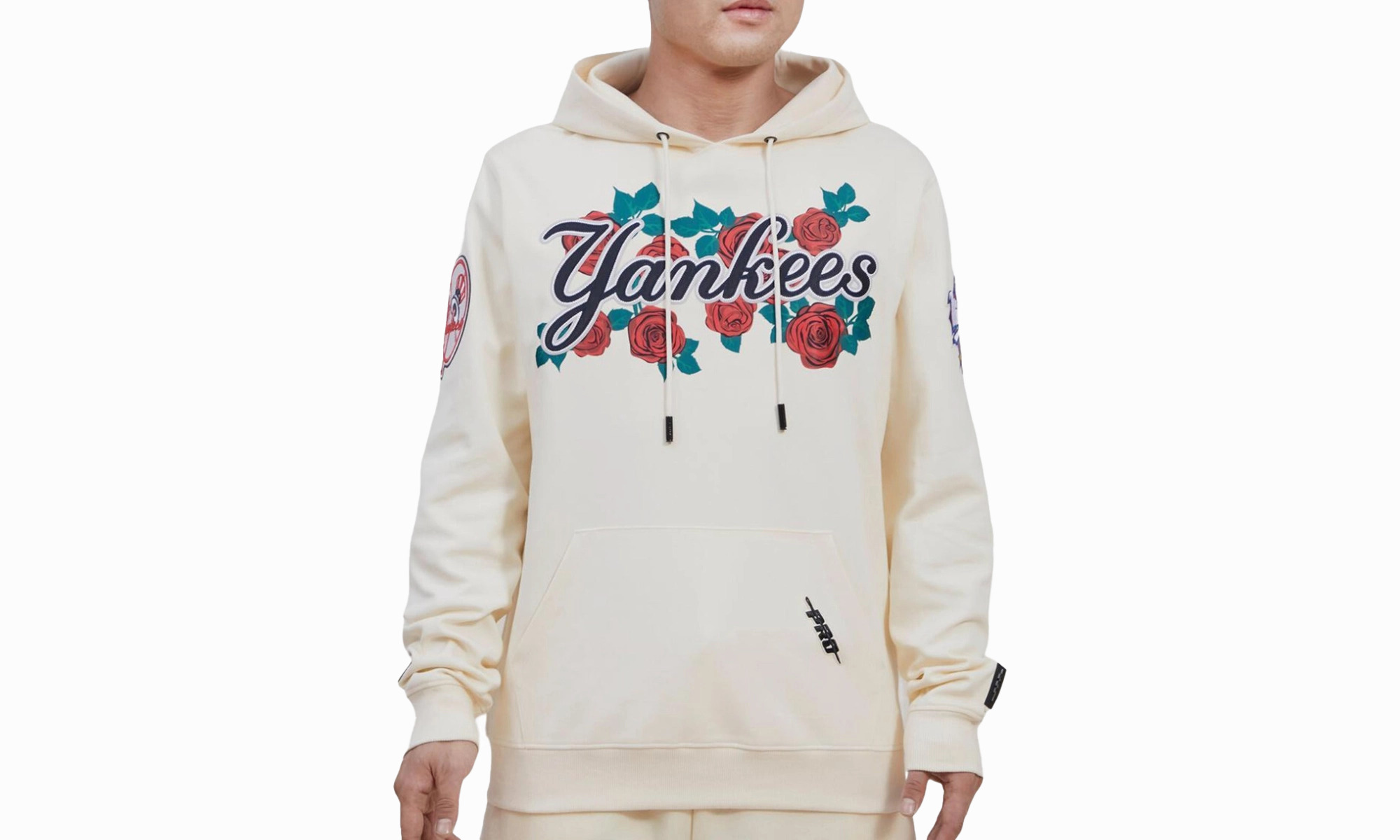 New York Yankees Roses Eggshell Hoodie "White"