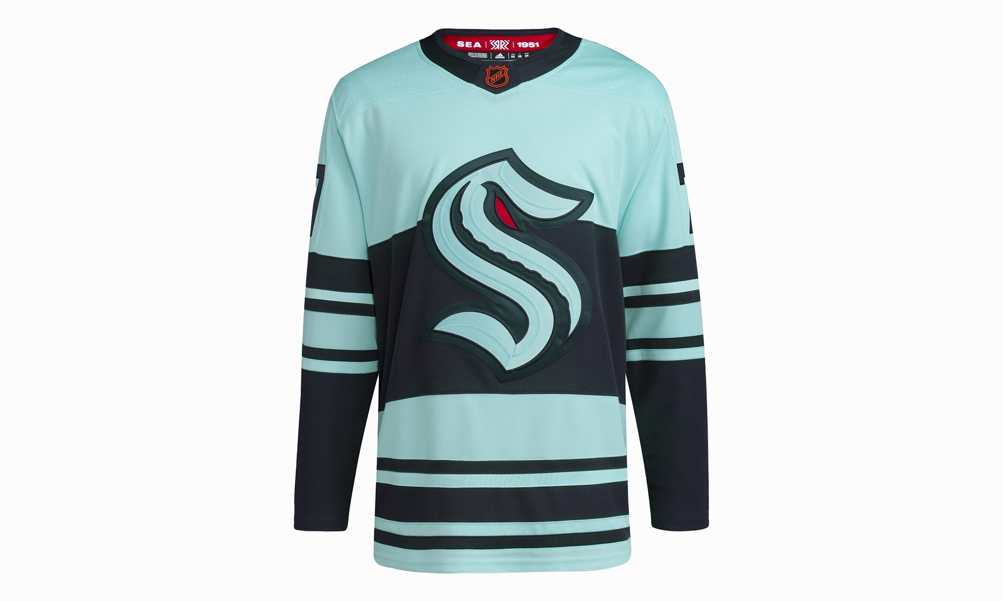 VentilatedKnit NHL Seattle Kraken Jordan Eberle Authentic Reverse Retro 2.0 Jersey "Light Blue"
