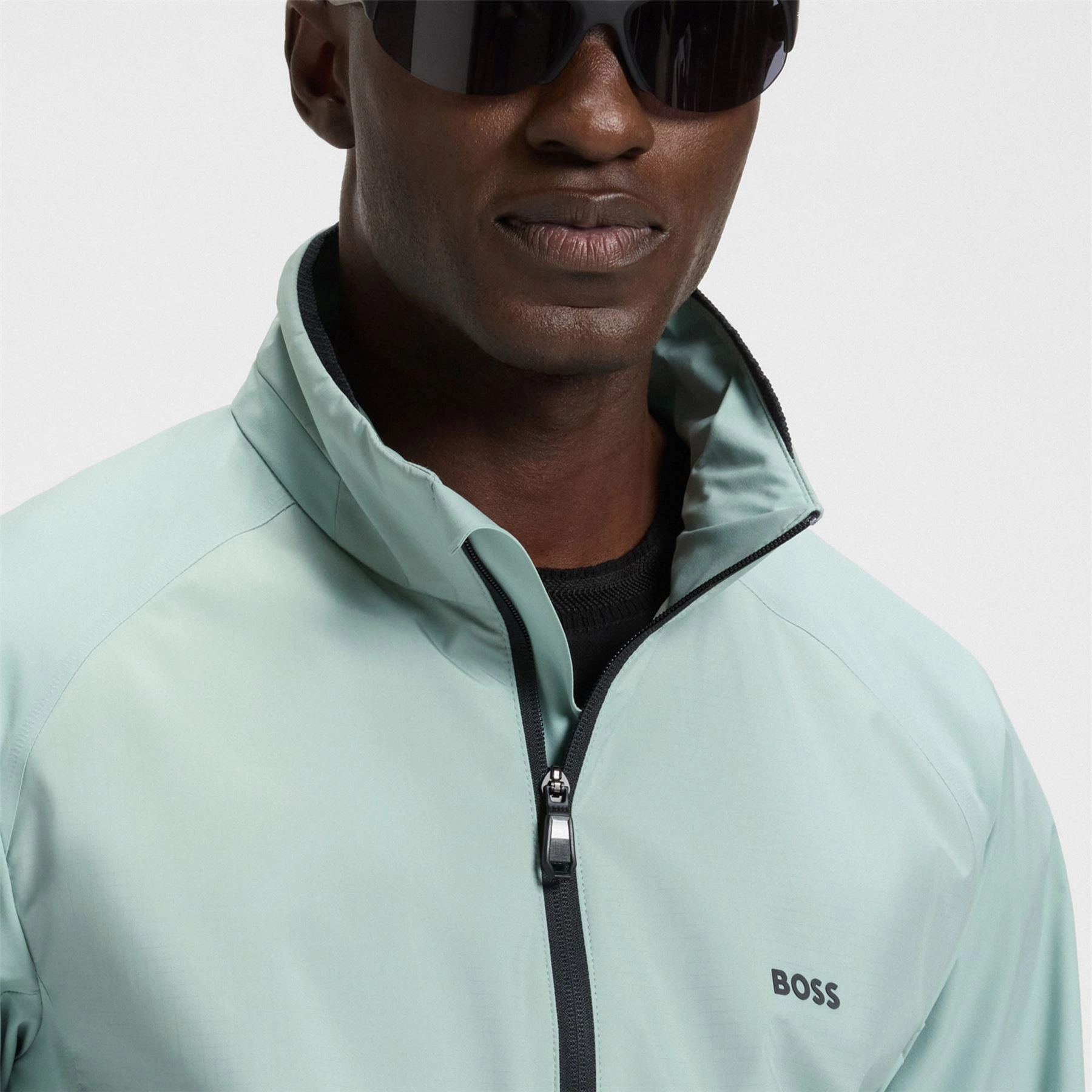 Putt Full Zip Lightweight Jacket Open Green Compact Packable Design