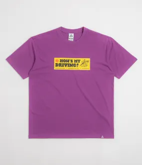 raw hem Odor Resistant Nike ACG Canoe Sticker T-Shirt - Bold Berry