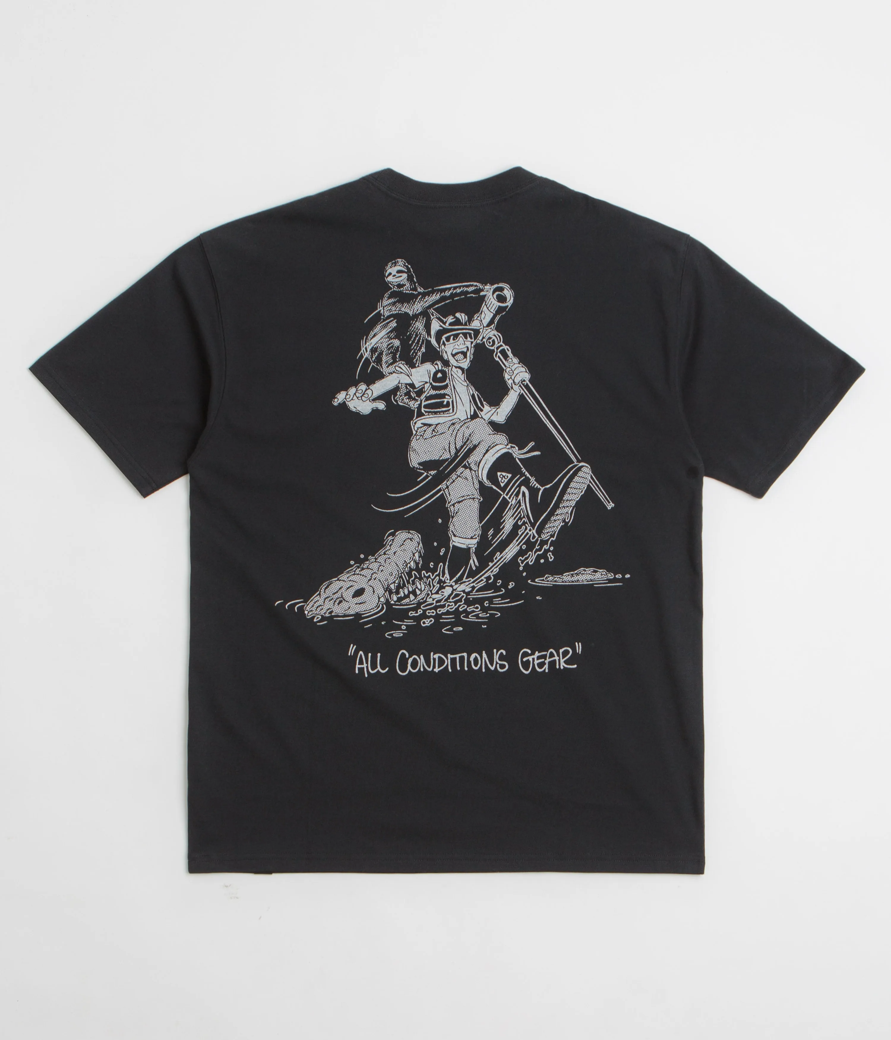 Nike ACG Guide T-Shirt - Black Compact Knit Structure