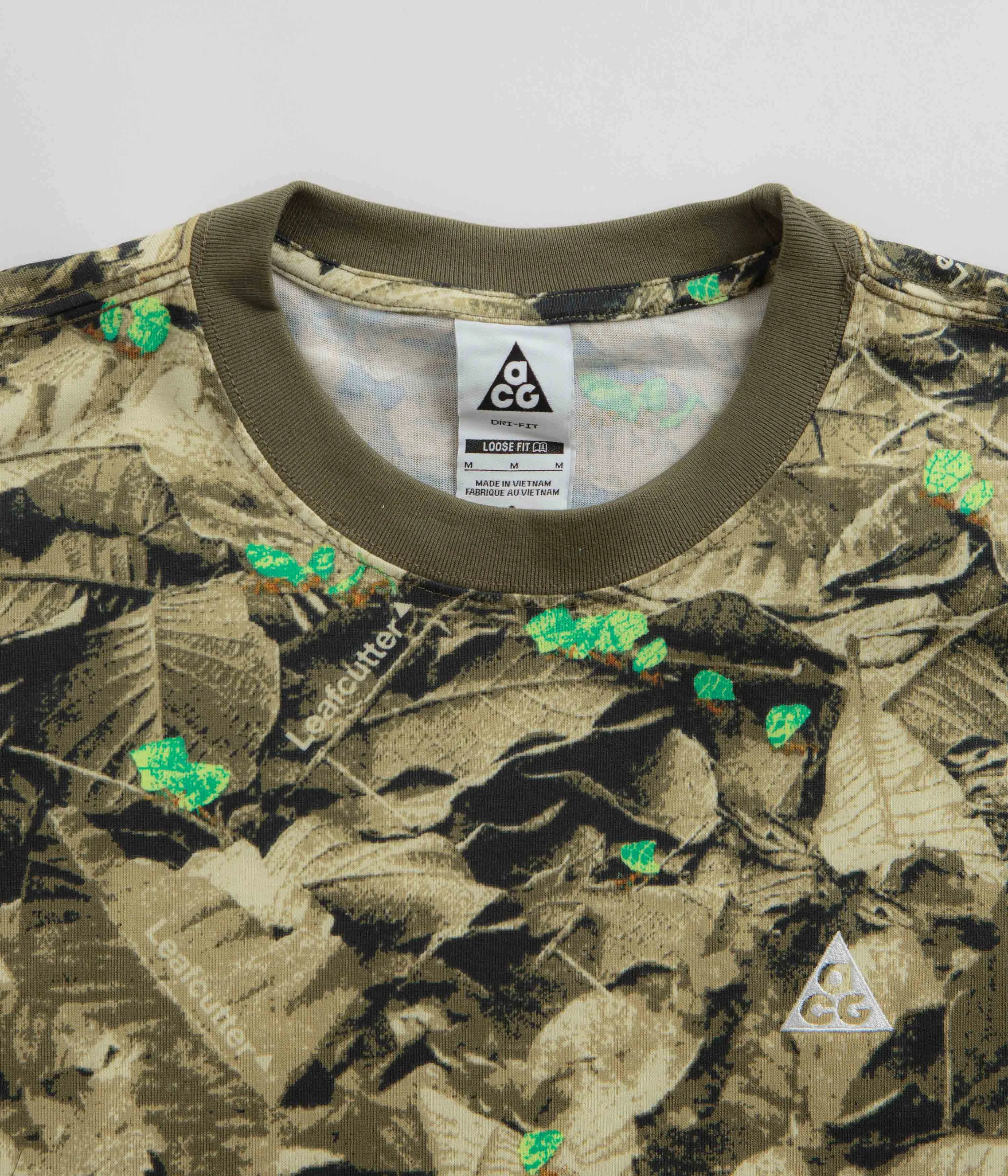 Nike ACG Leafcutter T-Shirt - Medium Olive empire waist silhouette Ergonomic Sleeve Length