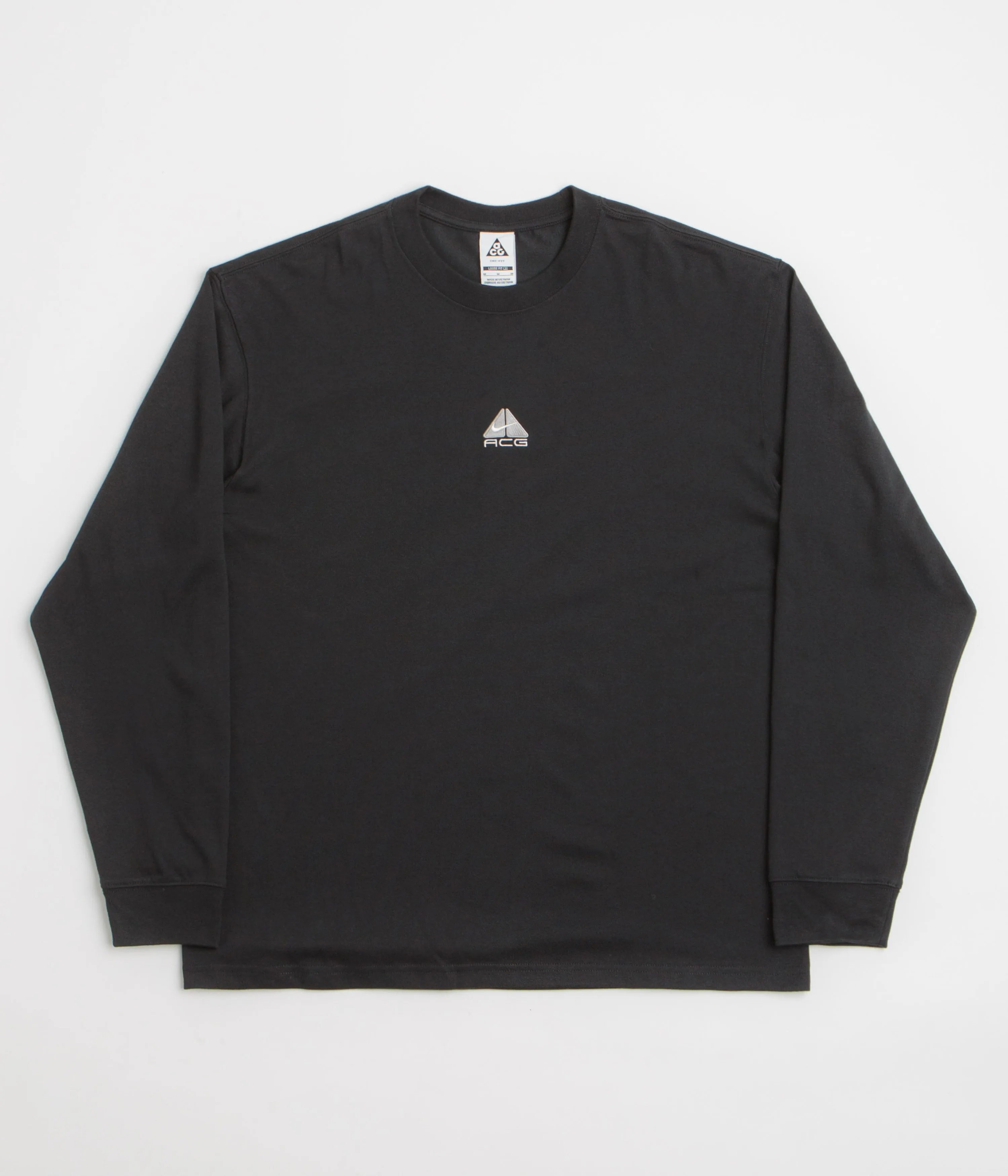 Nike ACG Lungs Long Sleeve T-Shirt - Black / Summit White Decorative details flare pants silhouette