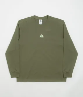 Nike ACG Lungs Long Sleeve T-Shirt - Medium Olive animal hem