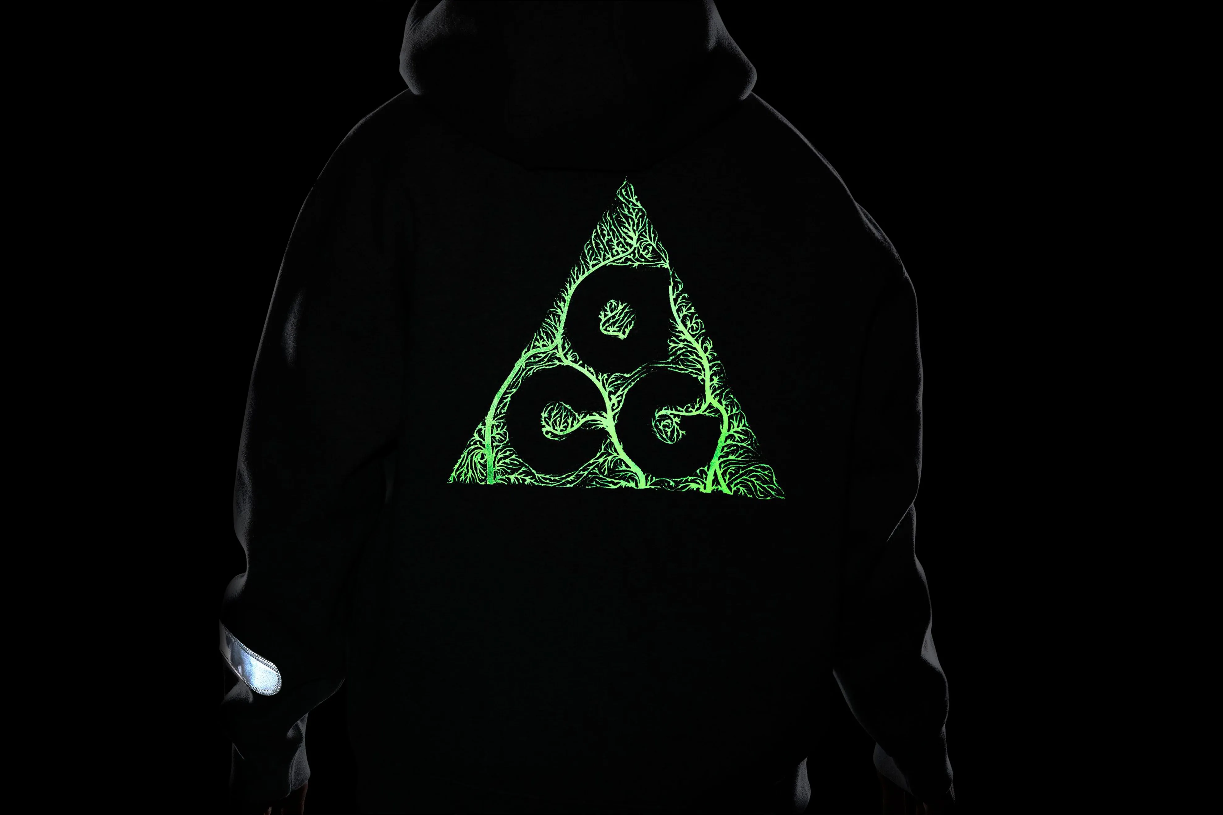 Nike ACG Therma-FIT ??Airora?? Full-Zip Fleece Hoodie (Grey Heather/Black/Light Smoke Grey) Heat Safe