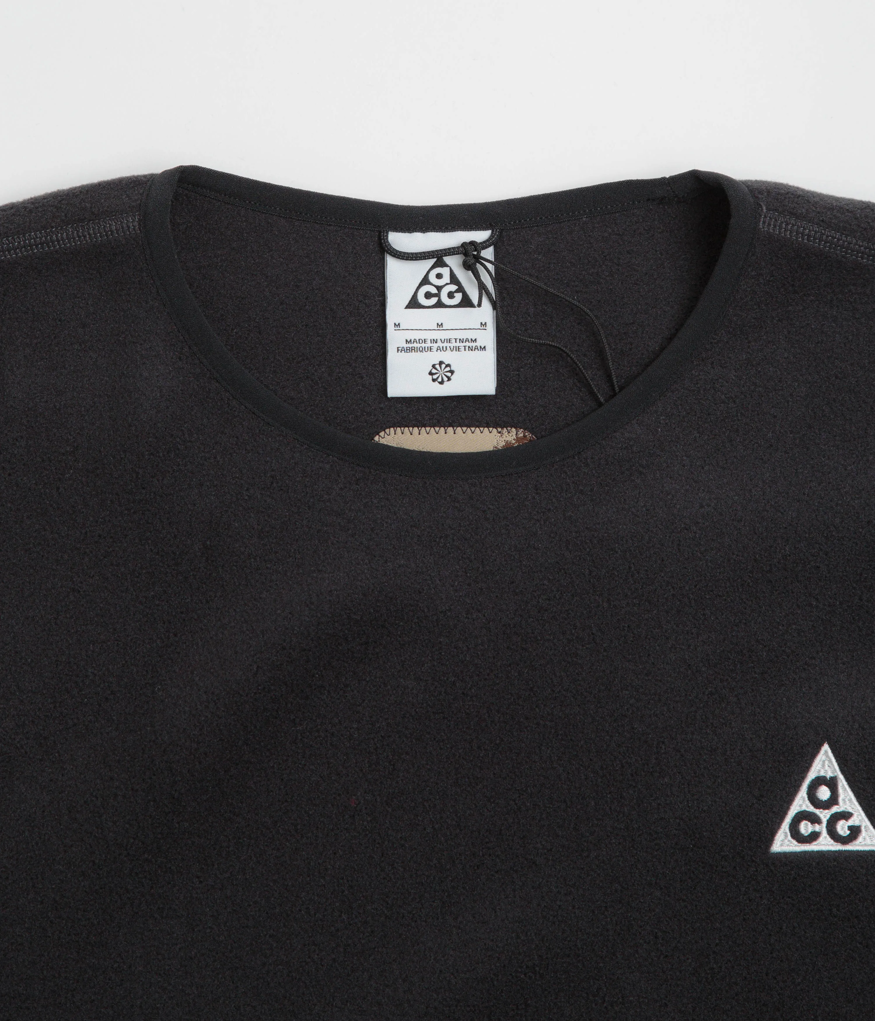 Street Minimal product embroidery artistry Nike ACG Wolf Tree Crewneck Sweatshirt  - Black / Anthracite / Summit White