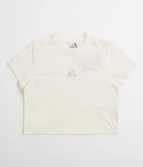 NIke ACG Womens Baby Lungs T-Shirt - Pale Ivory / Light Khaki / Parachute Beige trendy details jogger pants silhouette