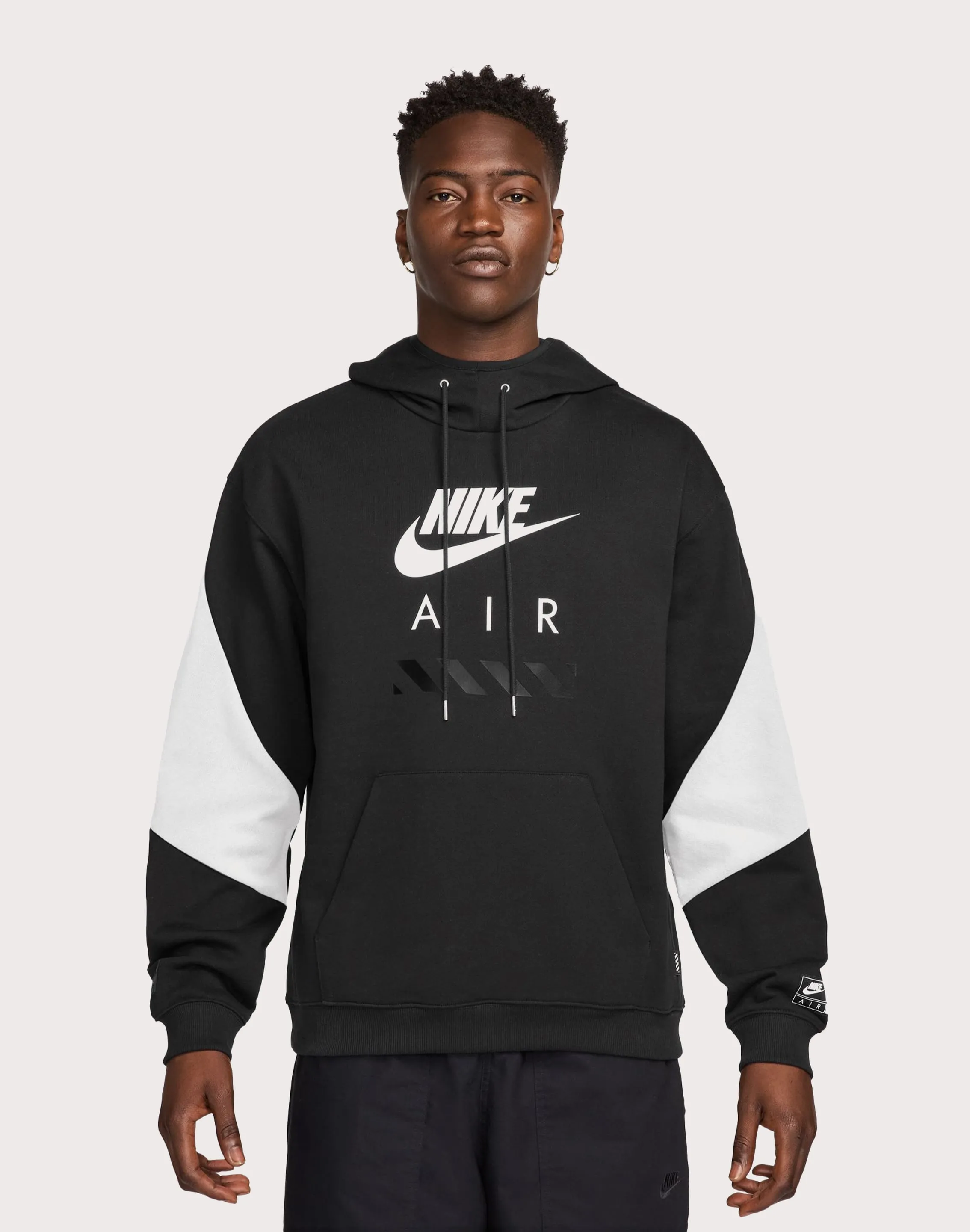 Nike Air Fleece Pullover Hoodie Flexible Waistband LowMaintenanceMaterial