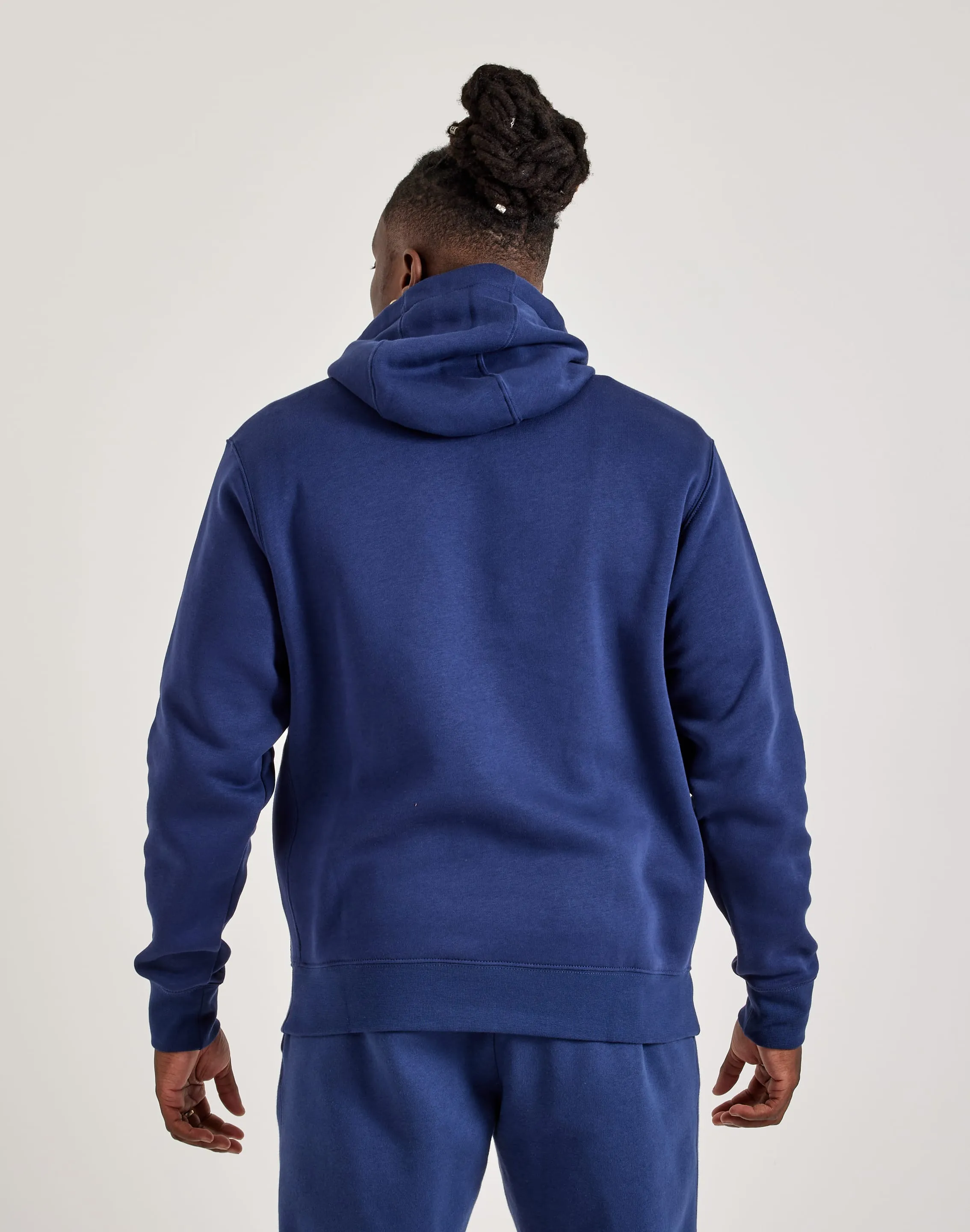 Nike Club Fleece Graphic Pullover Hoodie ElasticWaistband Push Edge