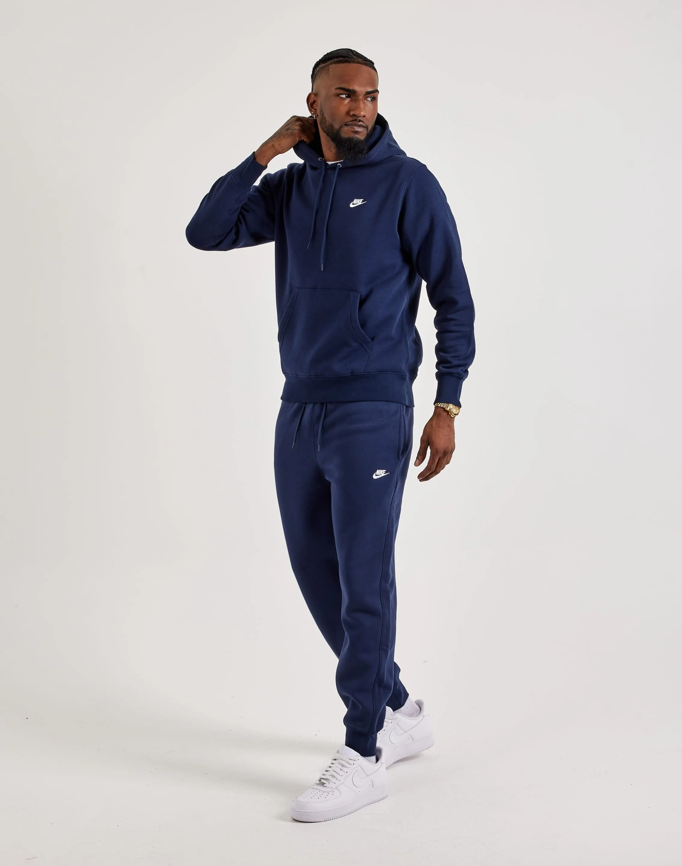 Nike Club Fleece Pullover Hoodie Adjustable drawstring