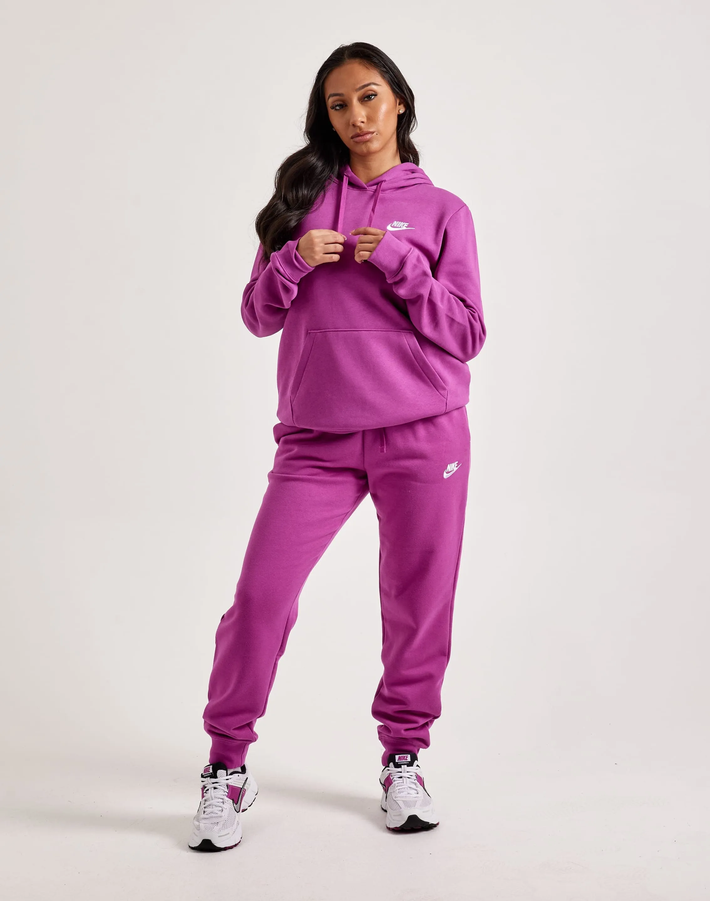 Nike Club Fleece Pullover Hoodie LayeredPanels