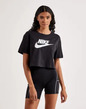 Nike Essential Cropped Logo Tee Glitter Glow