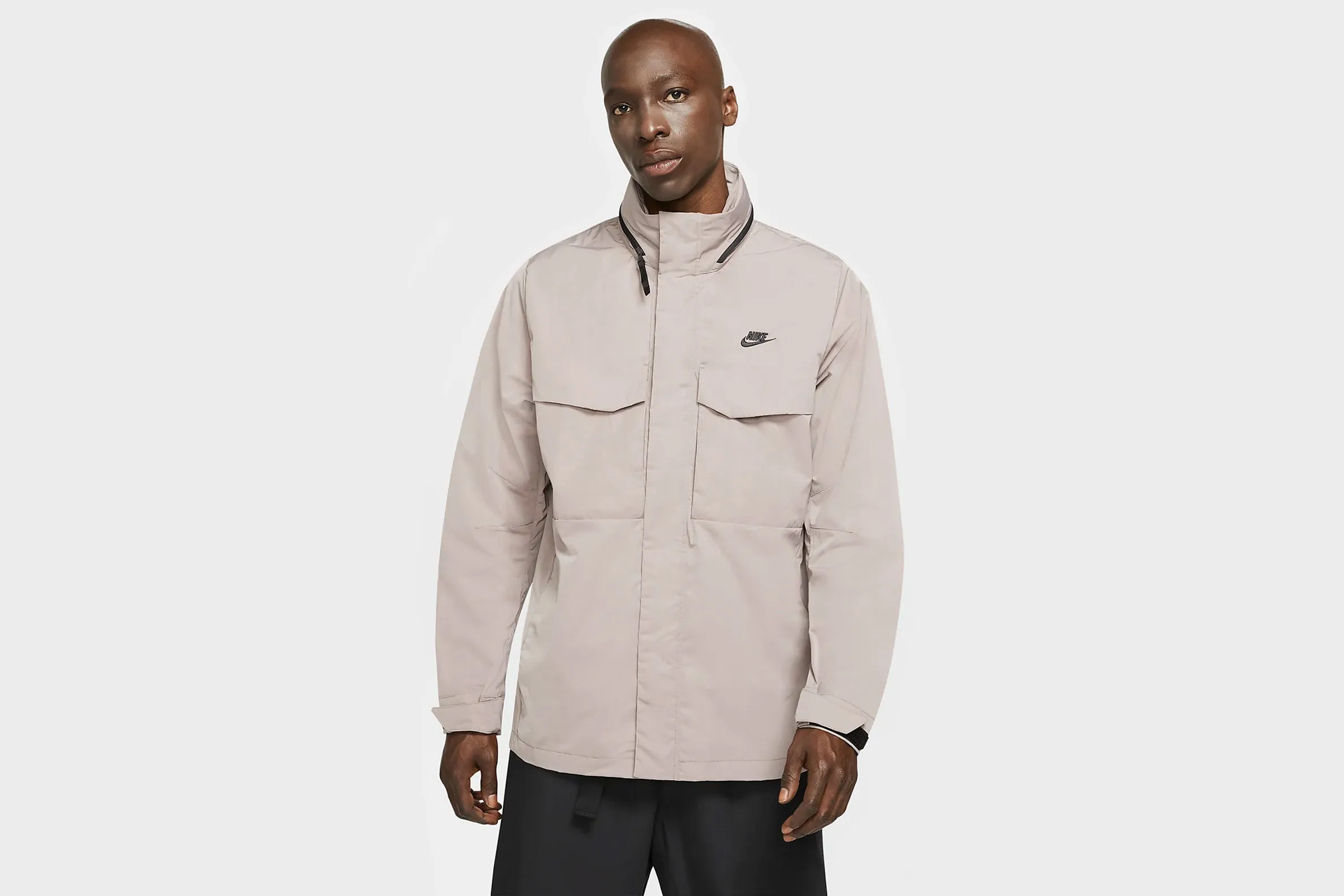 OdorResistant Coating Nike Hooded M65 Jacket (Taupe Haze/Black/Black)