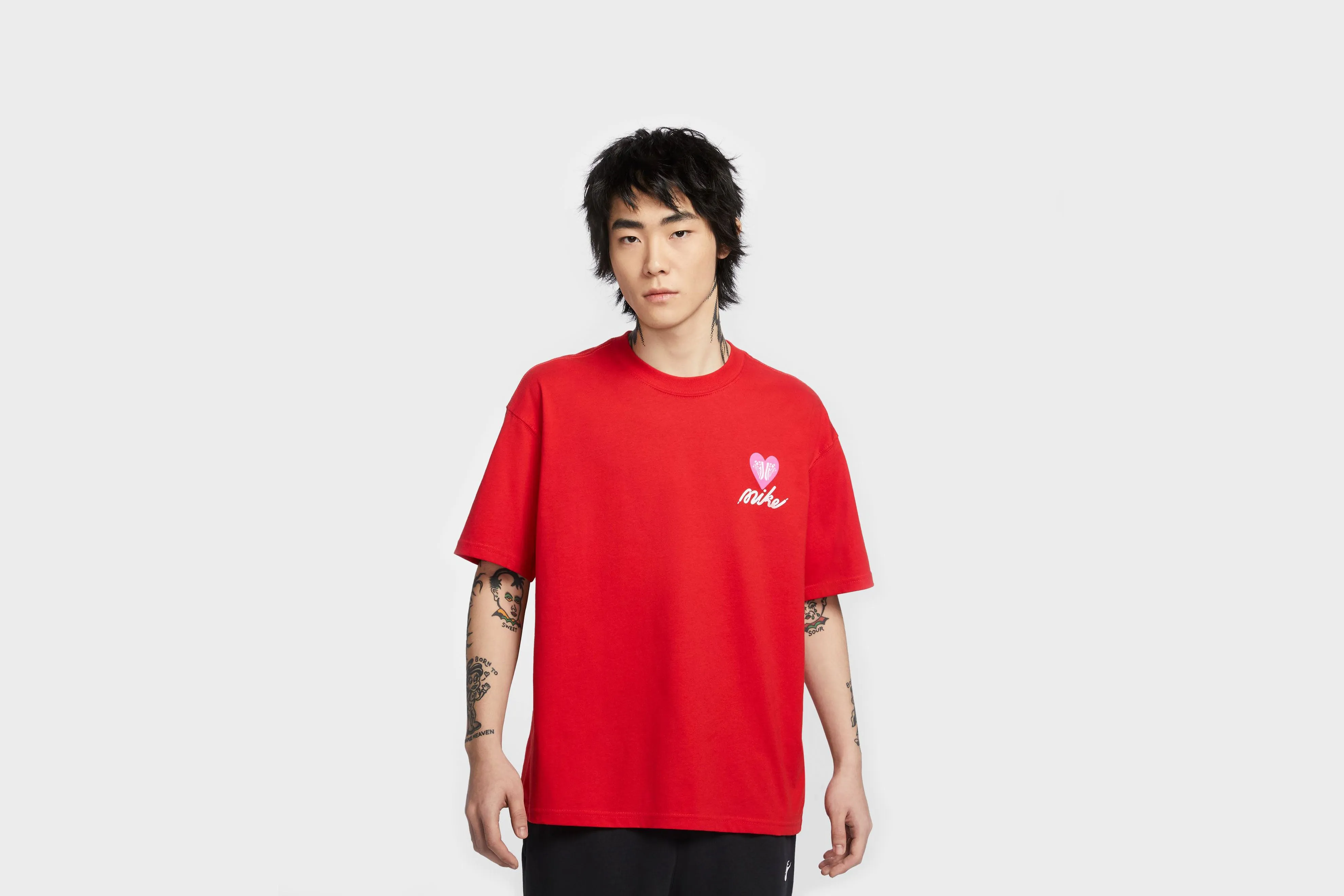 casual fun Bride Side Nike Max90 Valentine T-Shirt (Red)