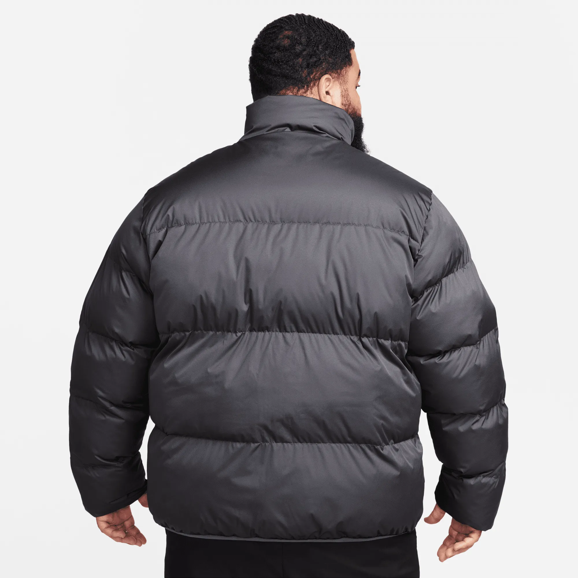 NIKE MENS PUFFER JACKET- IRON GREY HighCollar Style VersatileCuff
