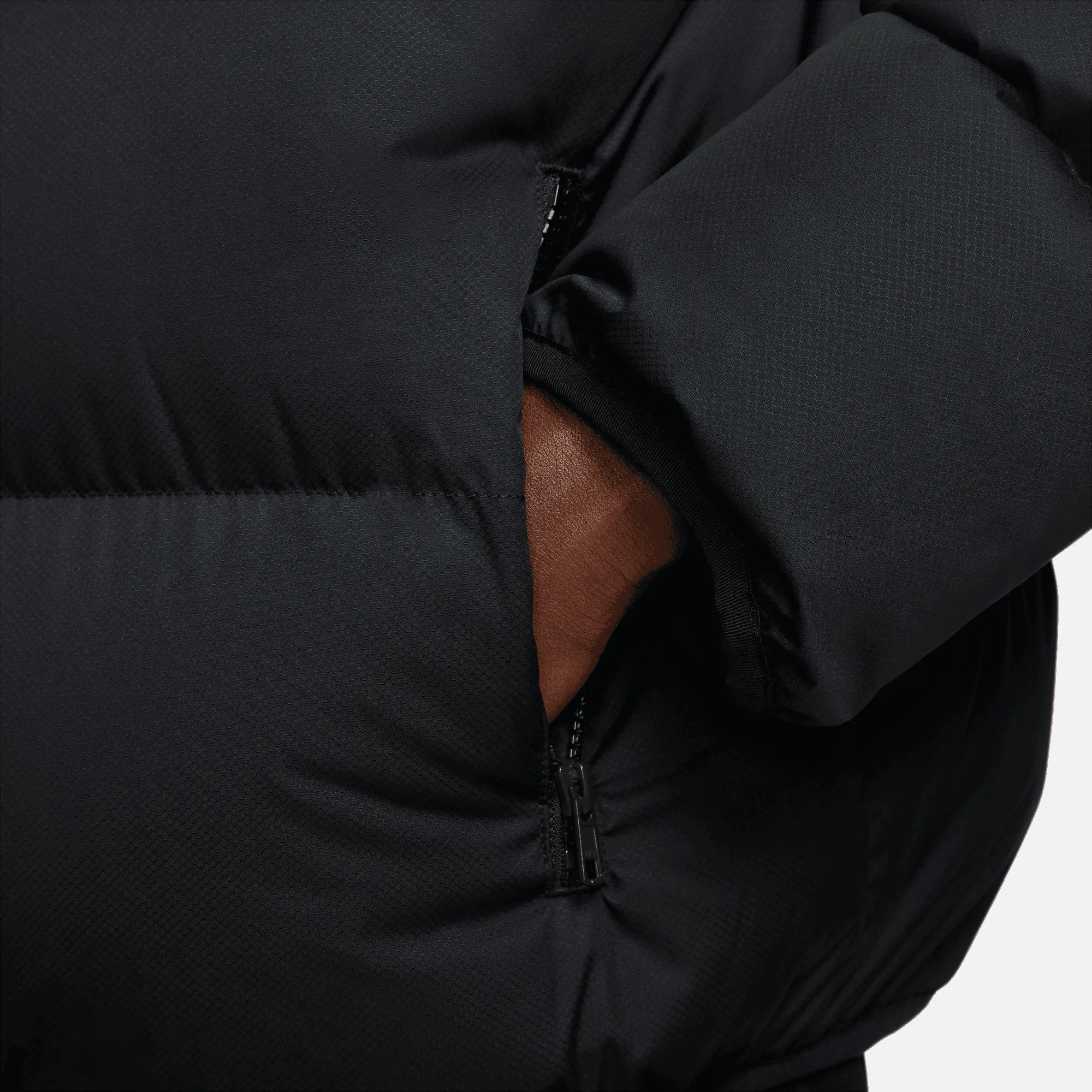StretchableMaterial NIKE MENS PUFFER JACKETS - BLACK