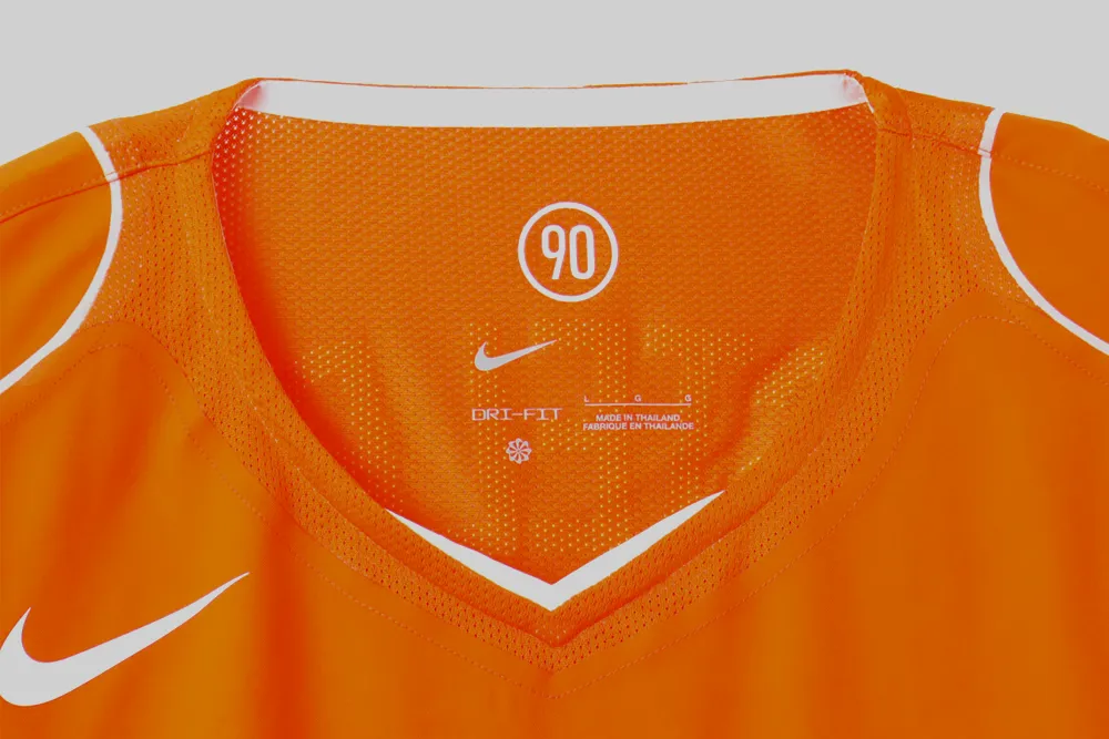 Nike Netherlands 2004 Total 90 Reissue Jersey Weighted Hem Design EasyCare Material