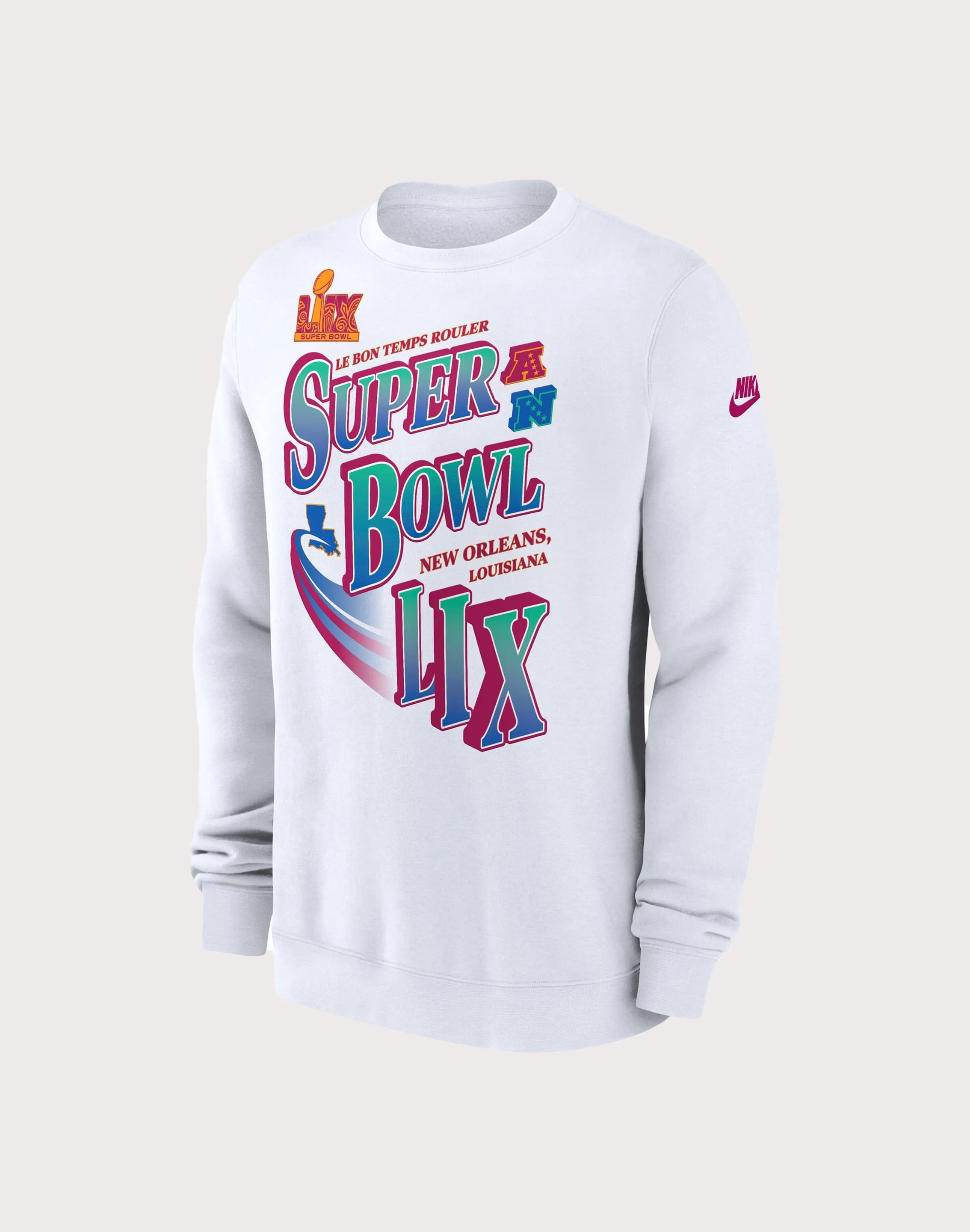 WearResistantHem Nike NFL Super Bowl LIX Fleece Crewneck