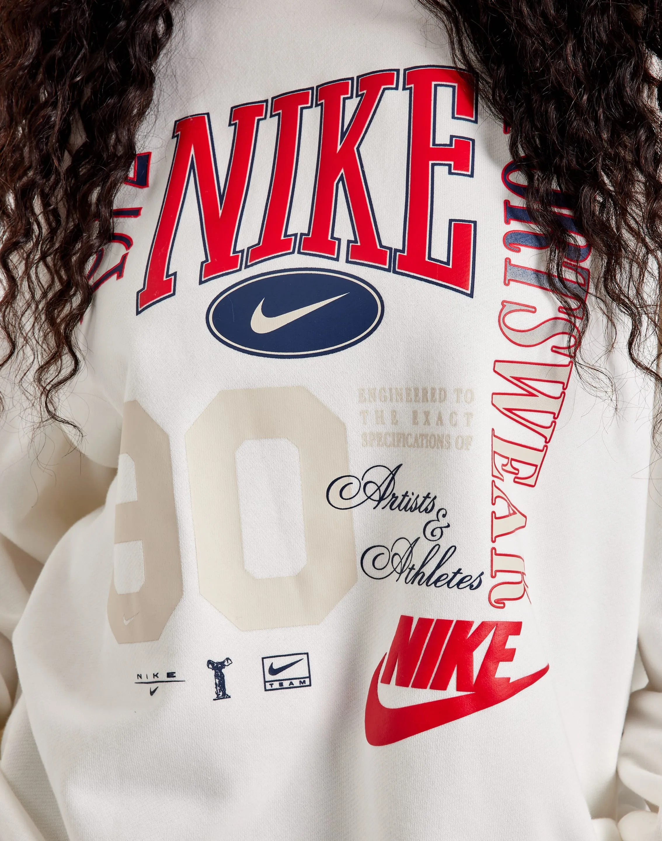 Nike Oversized French Terry Fleece Crewneck Sweatshirt Organic Cotton Certification Scandi Clean