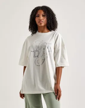 Smooth Yarn Lake Mood Nike Oversized Rhinestone Tee