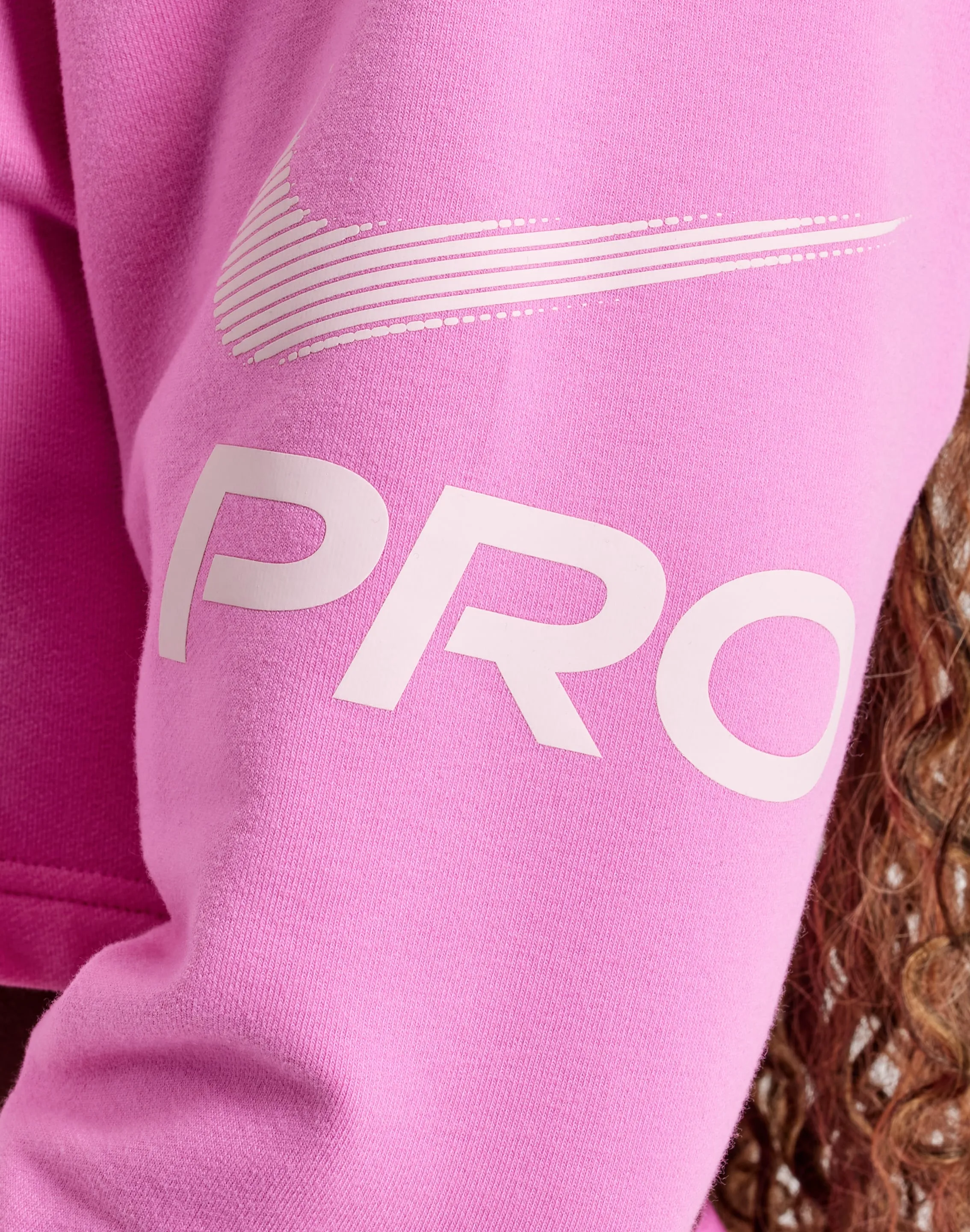 Nike Pro Dri-FIT French Terry Fleece Crewneck Sweatshirt StaticFree Lining