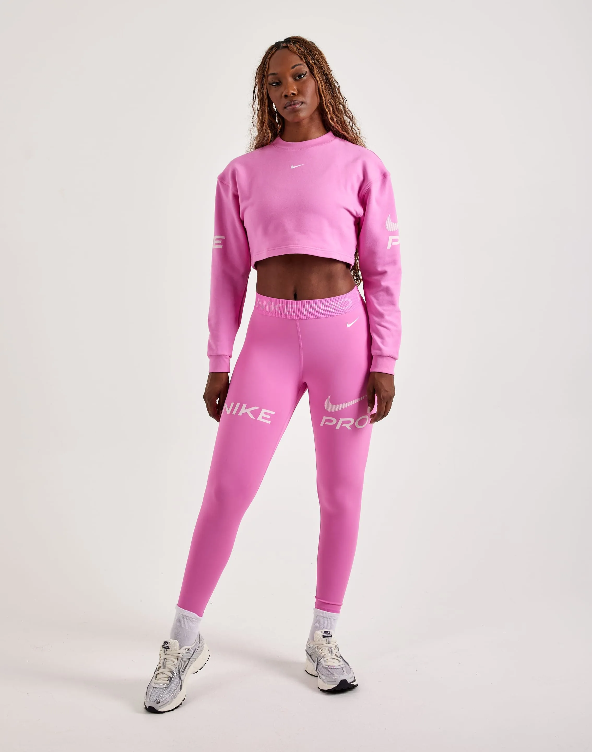 Walk Mood Calm Core Nike Pro Dri-FIT French Terry Fleece Crewneck Sweatshirt