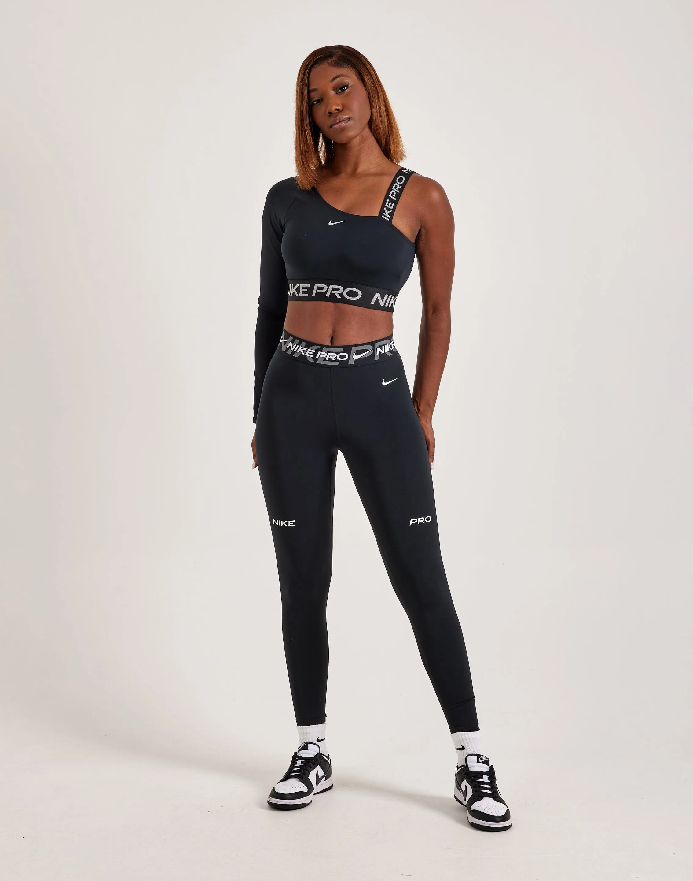 Stone Glow Nike Pro Shine Cropped Top