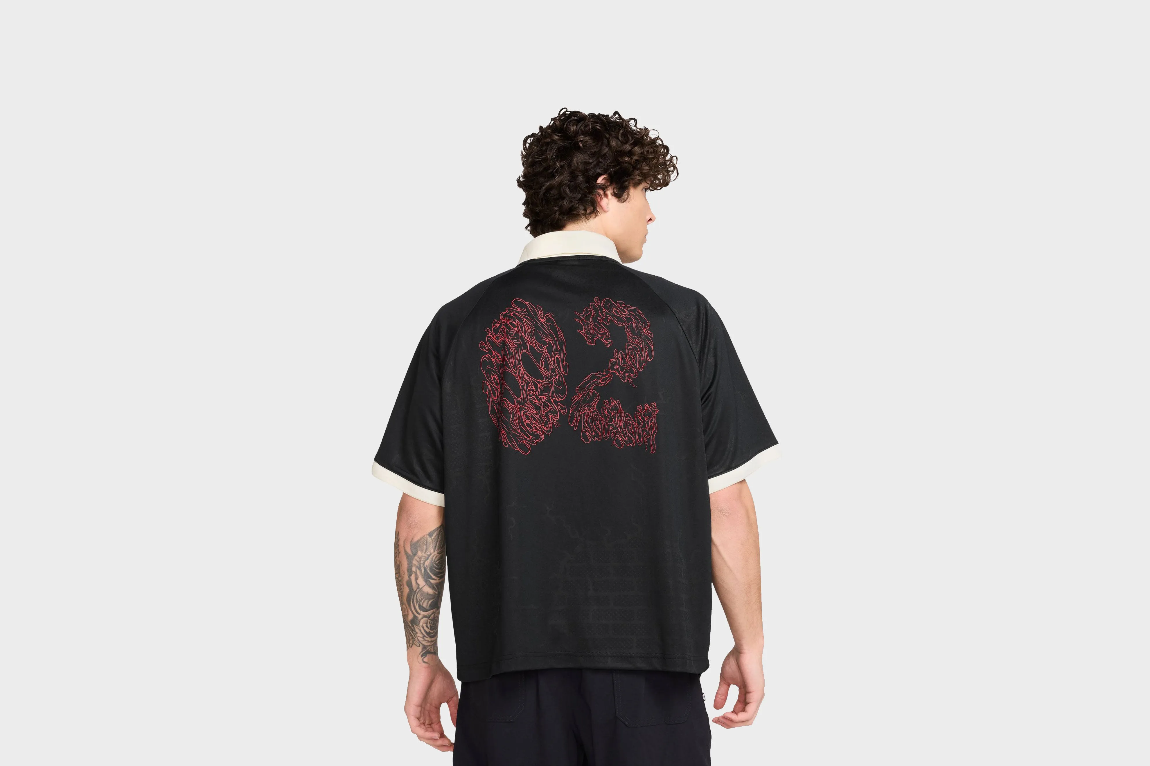 Road Look Nike SB Dri-FIT Jacquard Skate Jersey (Black/Red)