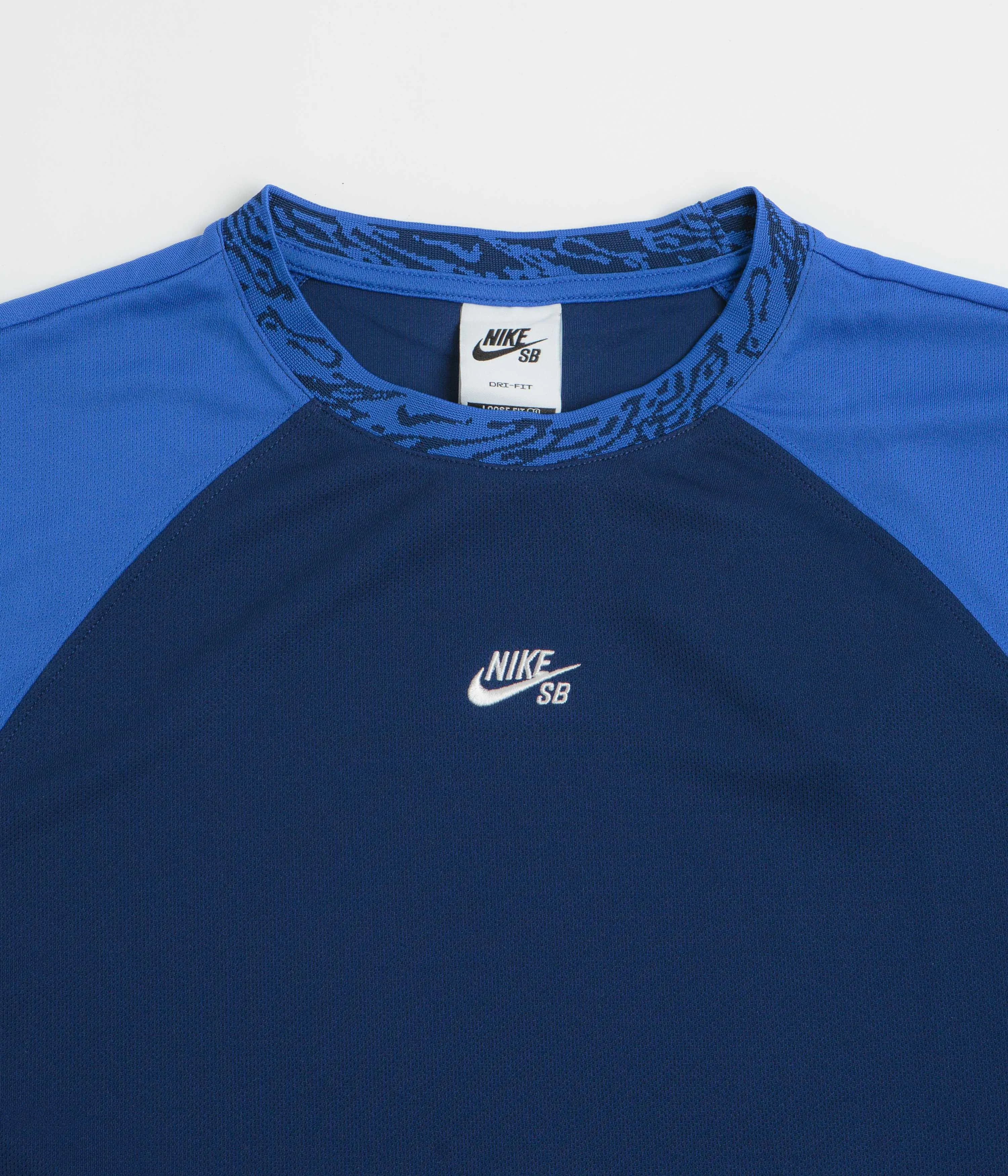 Nike SB Knit Jersey - Blue Void / Game Royal / White Female Coffee Shop