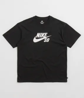 short hem RV park Nike SB Large Logo T-Shirt - Black / White