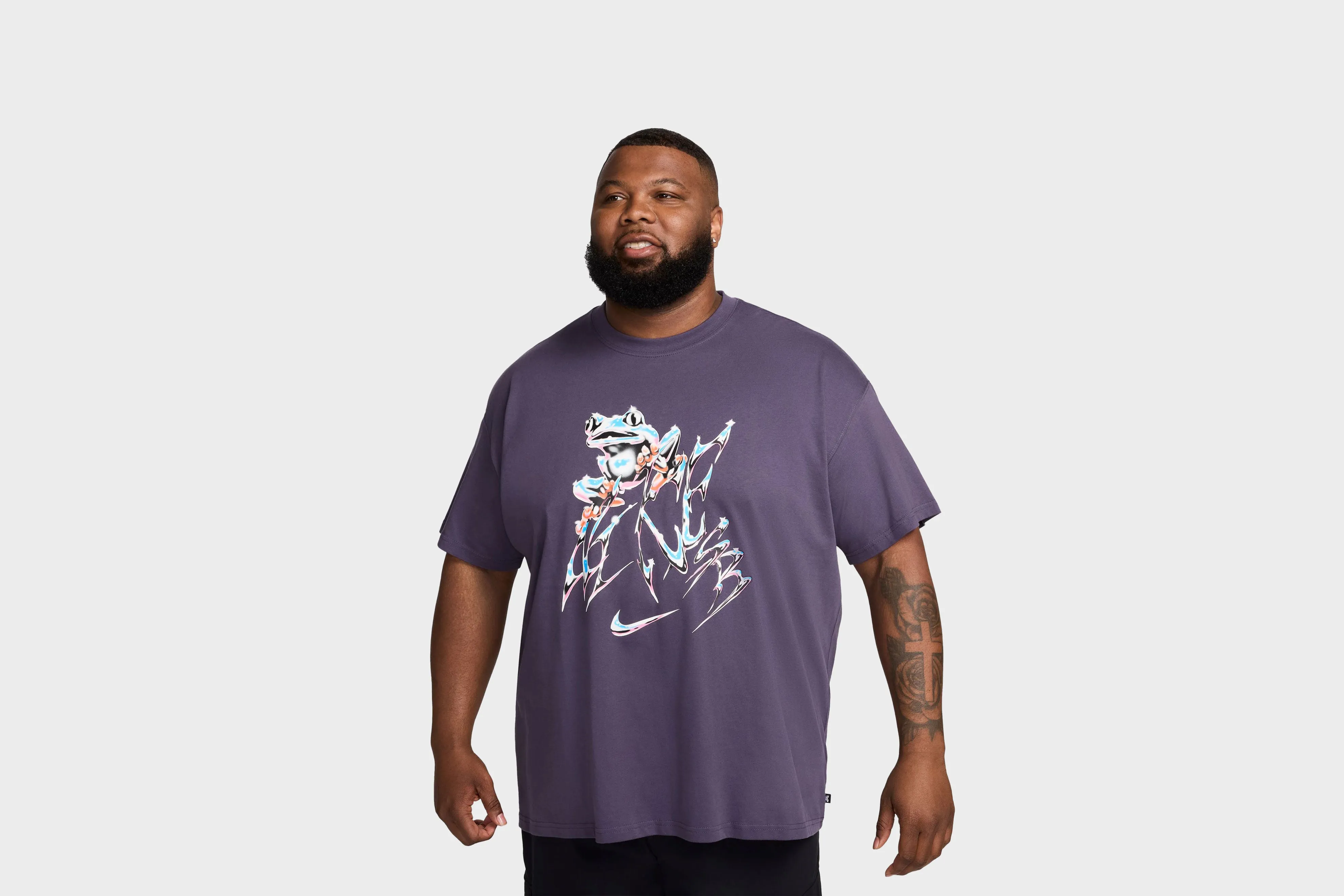 QuickDry Material Trans Glow Nike SB M90 Skate T-Shirt (Purple)