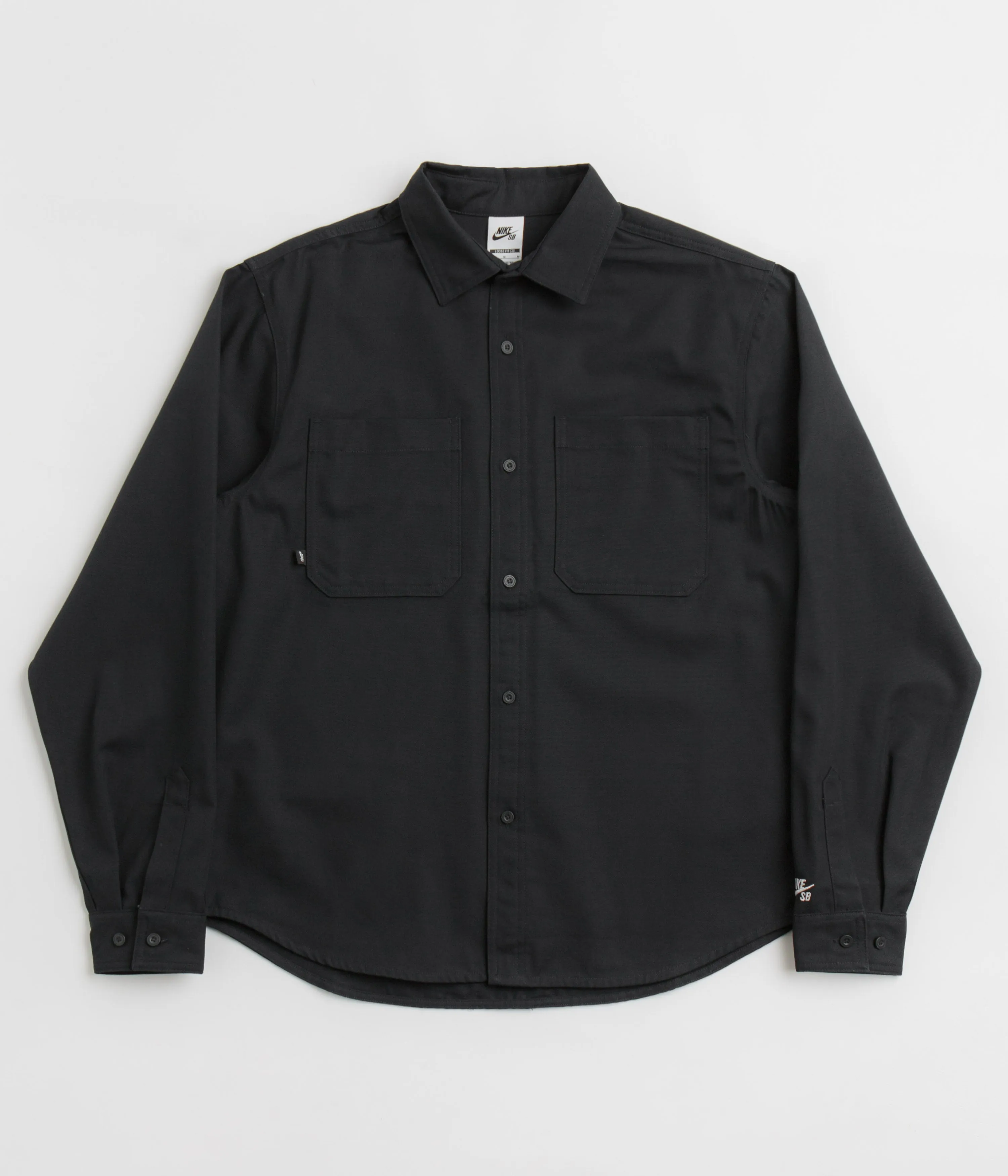 Stylish Detail Nike SB New Essential Woven Shirt - Black / White