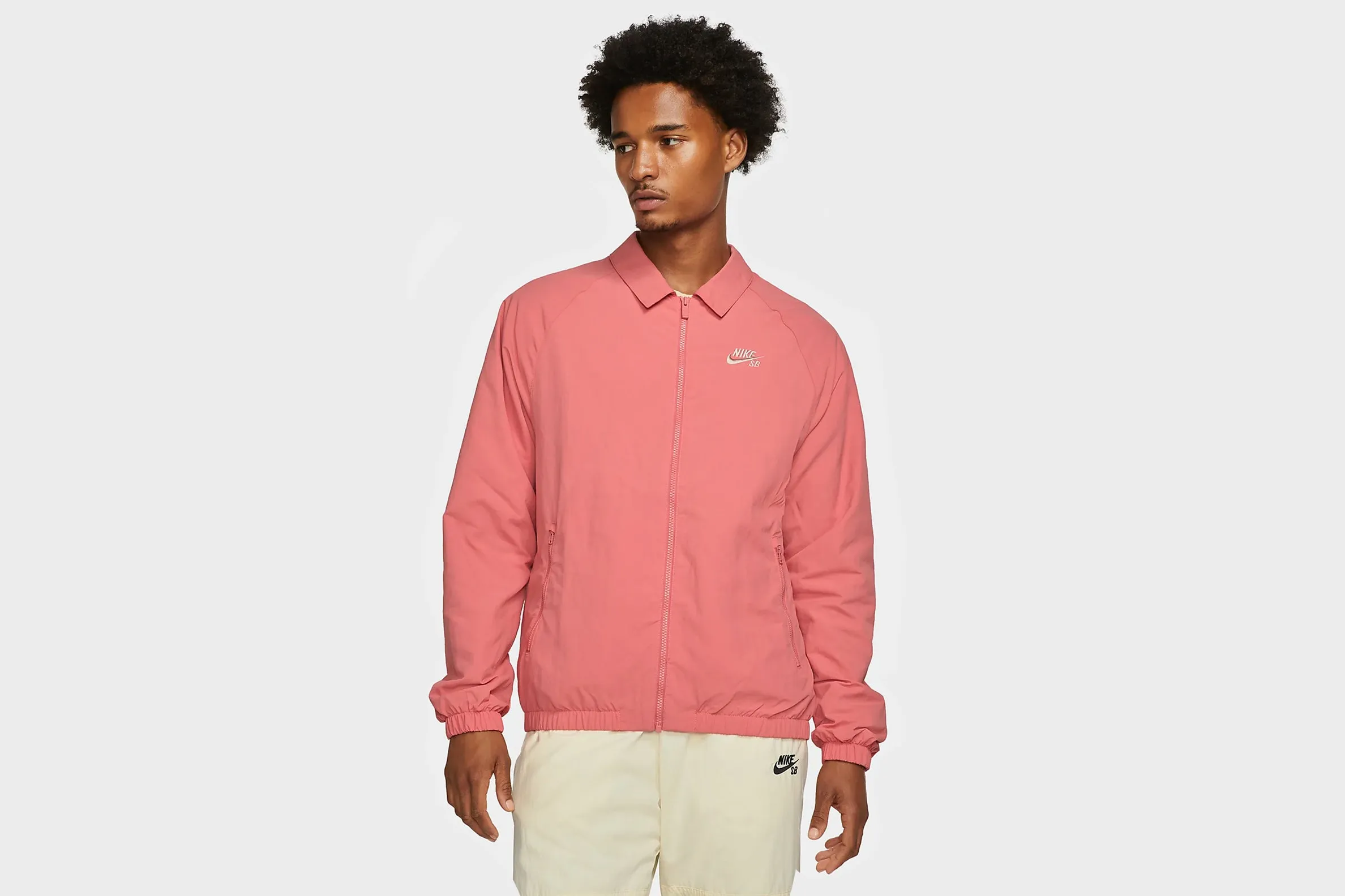 NonSlipTrim Thermal regulation Nike SB Skate Jacket (Pink Salt/Pink Oxford)