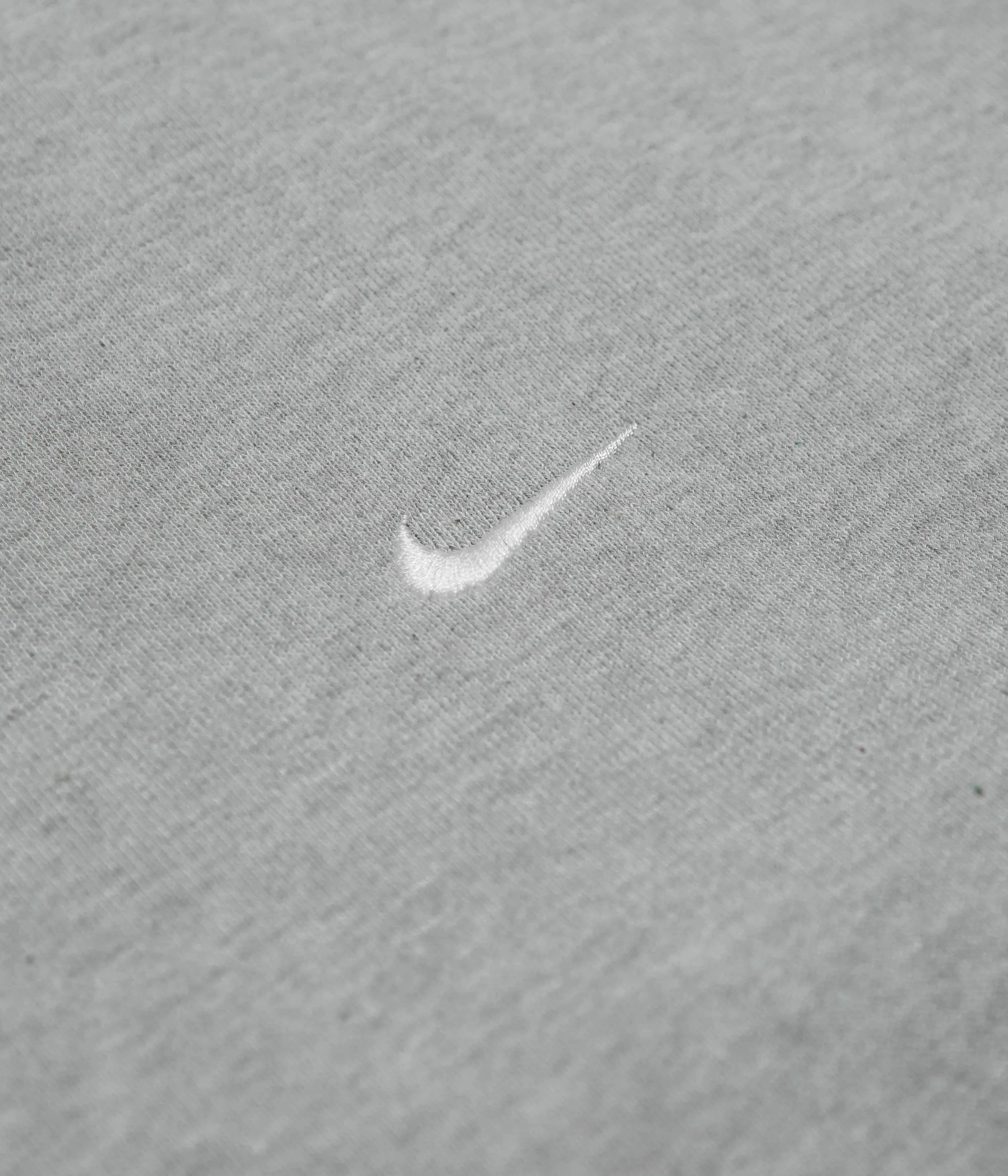 Nike Solo Swoosh Crewneck Sweatshirt - Dark Grey Heather / White good for yoga
