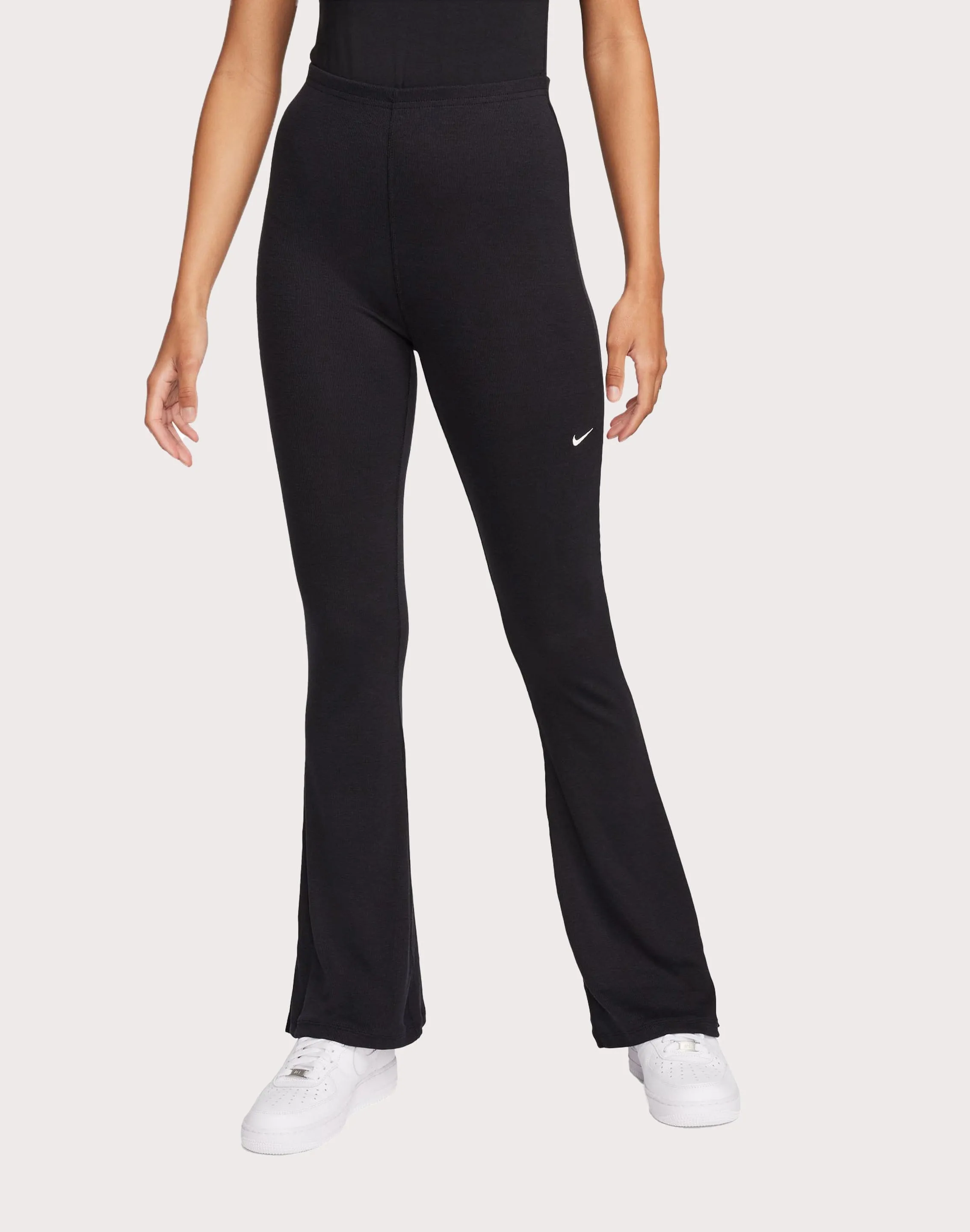 Epic Core Breathable Material Nike Sportswear Chill Knit Tight Mini-Rib Flared Leggings