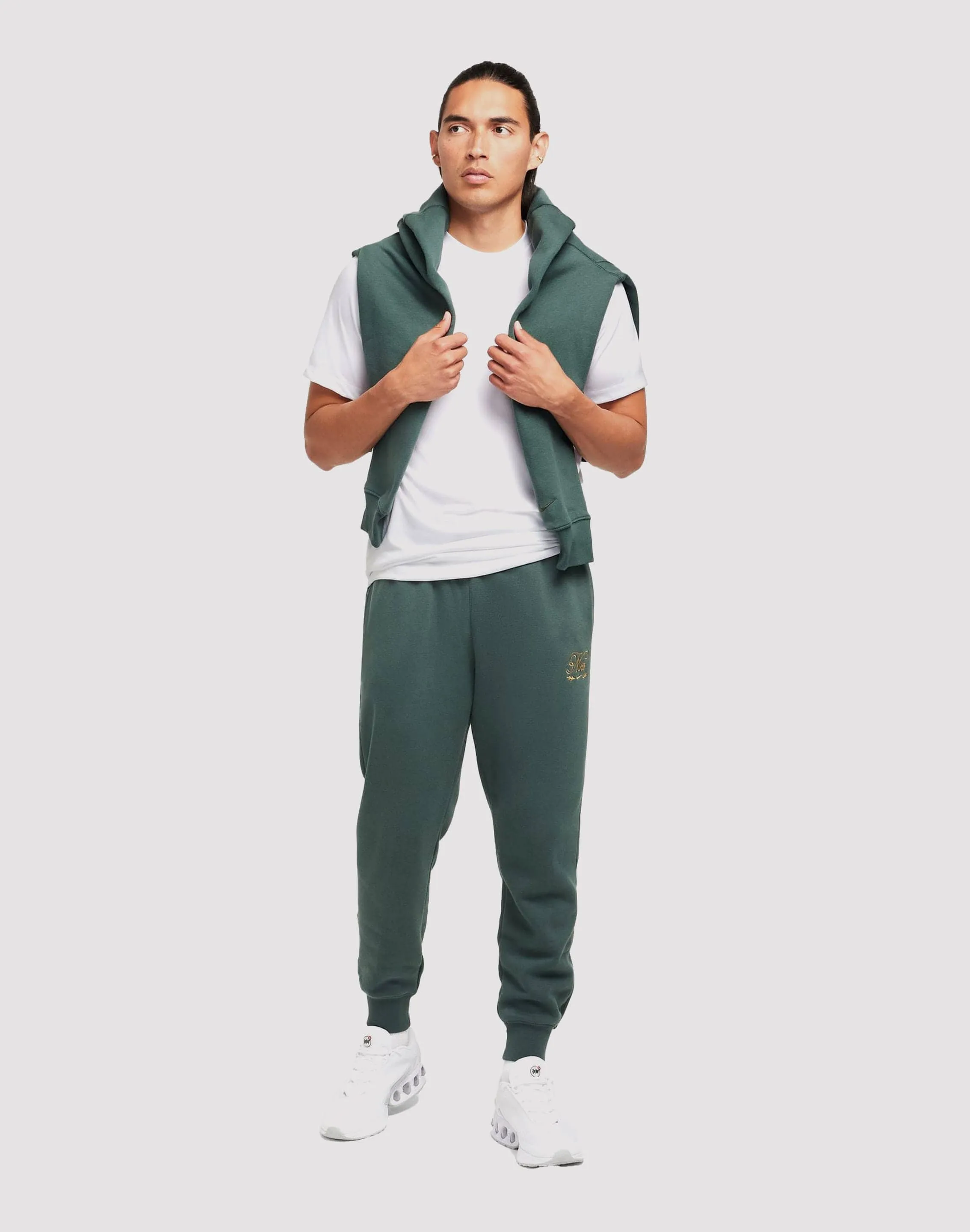 Nike Sportswear Club Fleece Green Joggers Story Mood Vision Glow